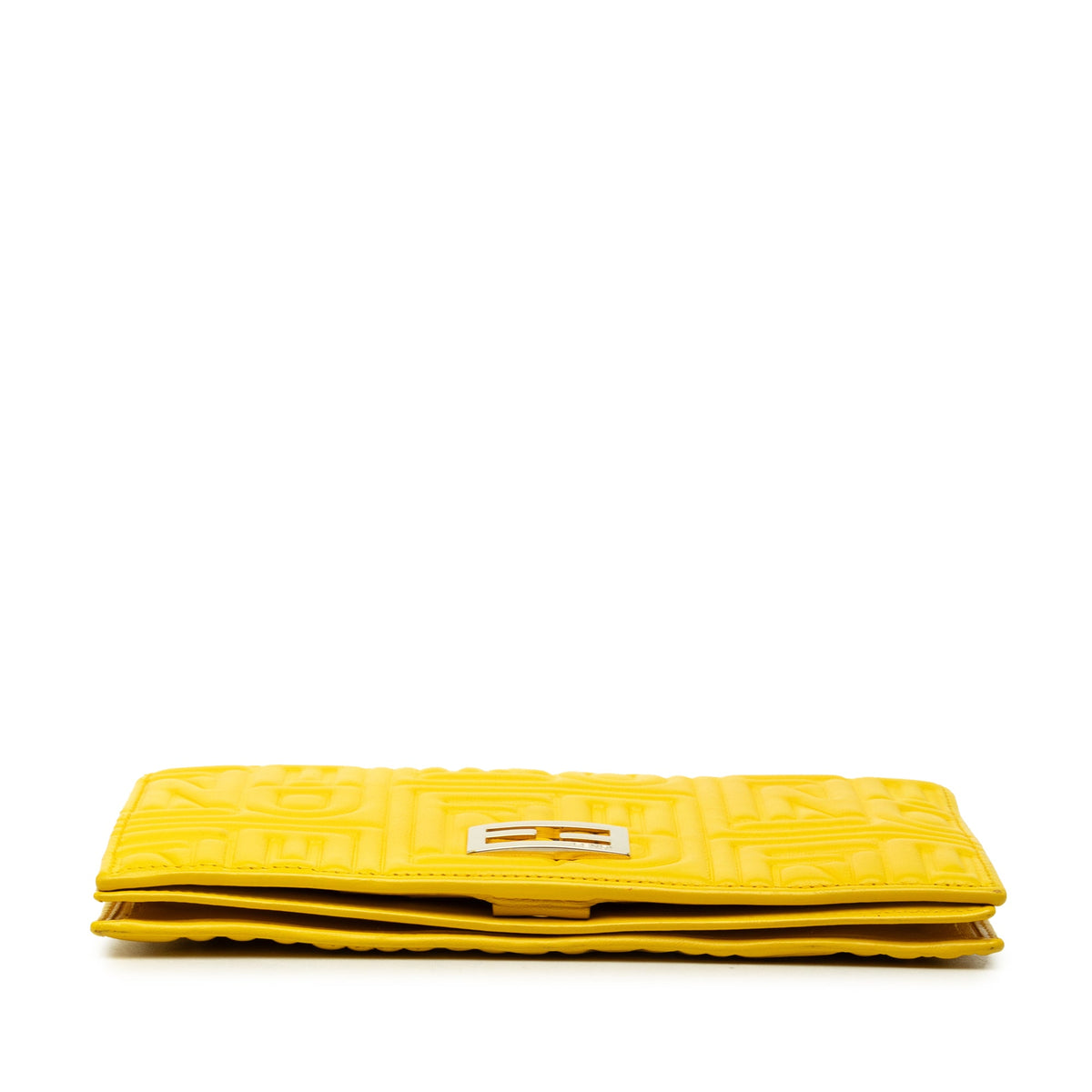 Fendi Embossed Nappa Logo Chain Clutch