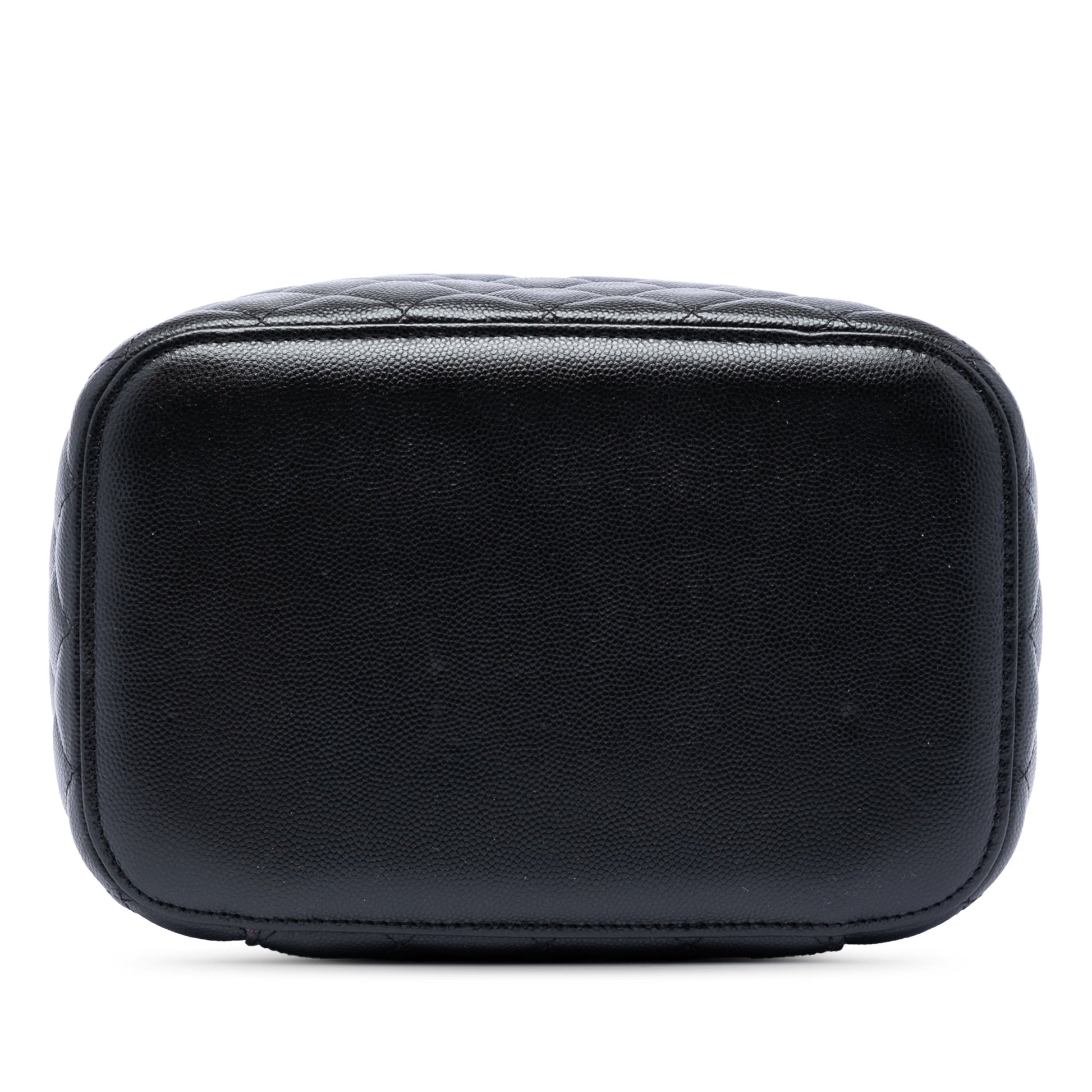 Chanel Medium CC Quilted  Caviar Vanity Case