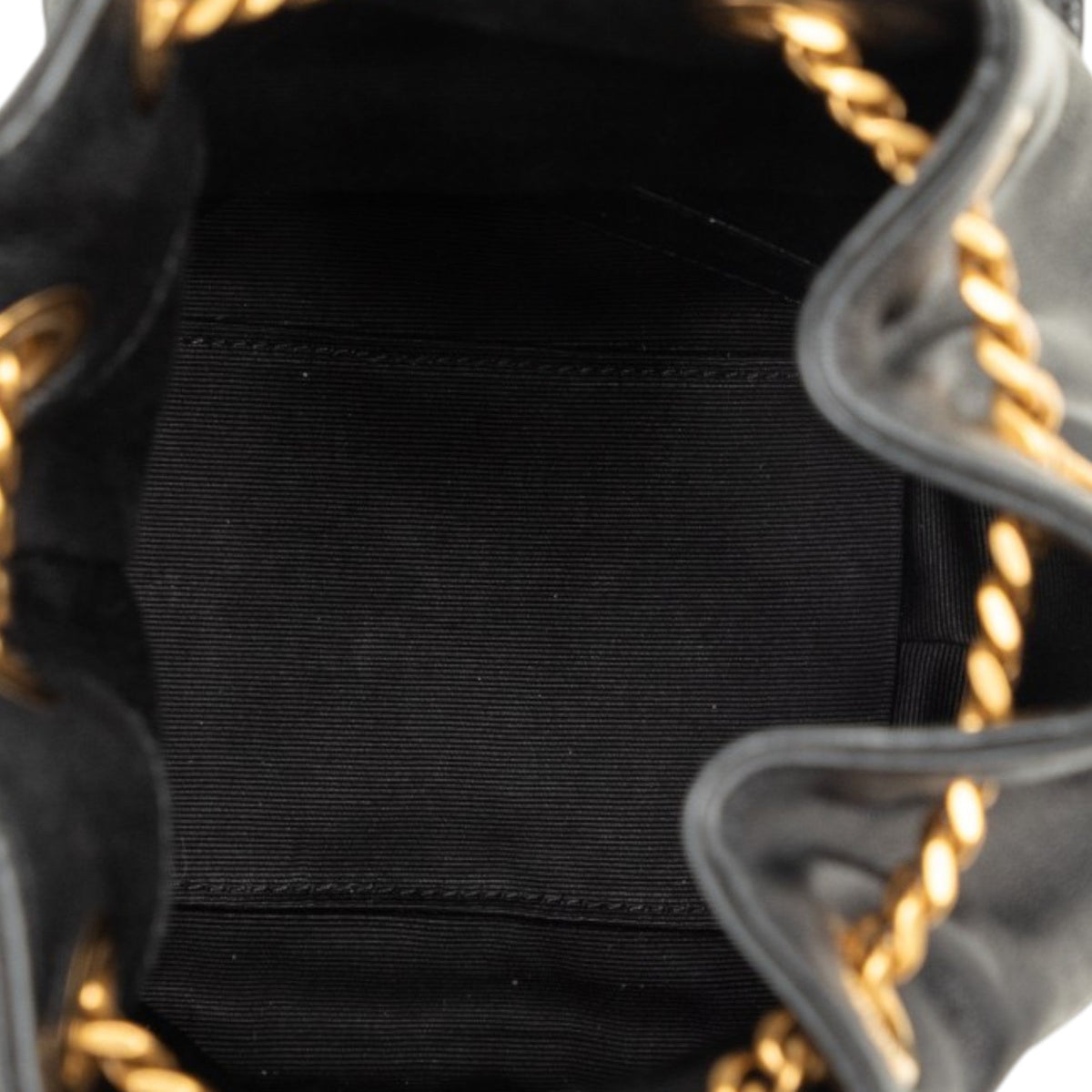 Saint Laurent Mini Chevron Lambskin Joe Bucket Bag