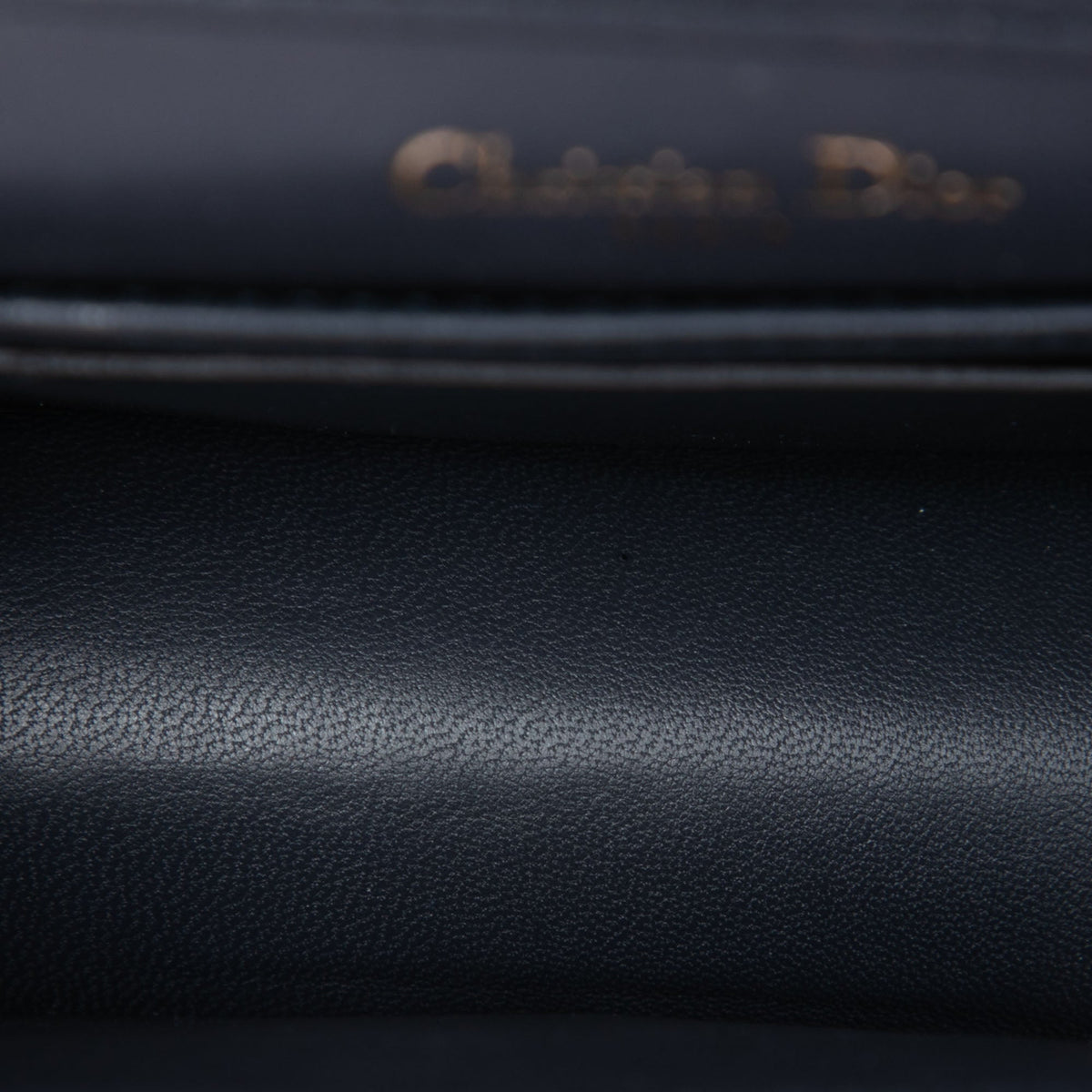 Dior Metallic Patent Microcannage Diorama Wallet on Chain