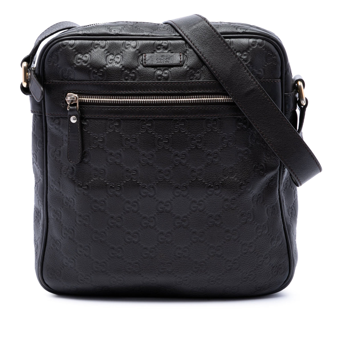 Gucci Guccissima Crossbody — Brown