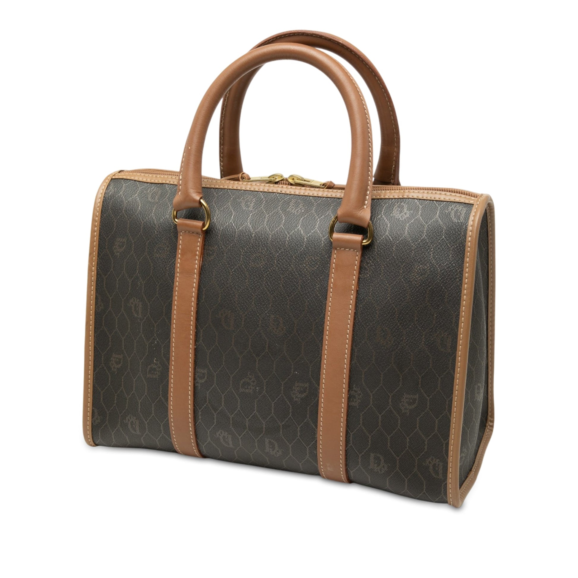 Dior Honeycomb Coated Canvas Boston Bag