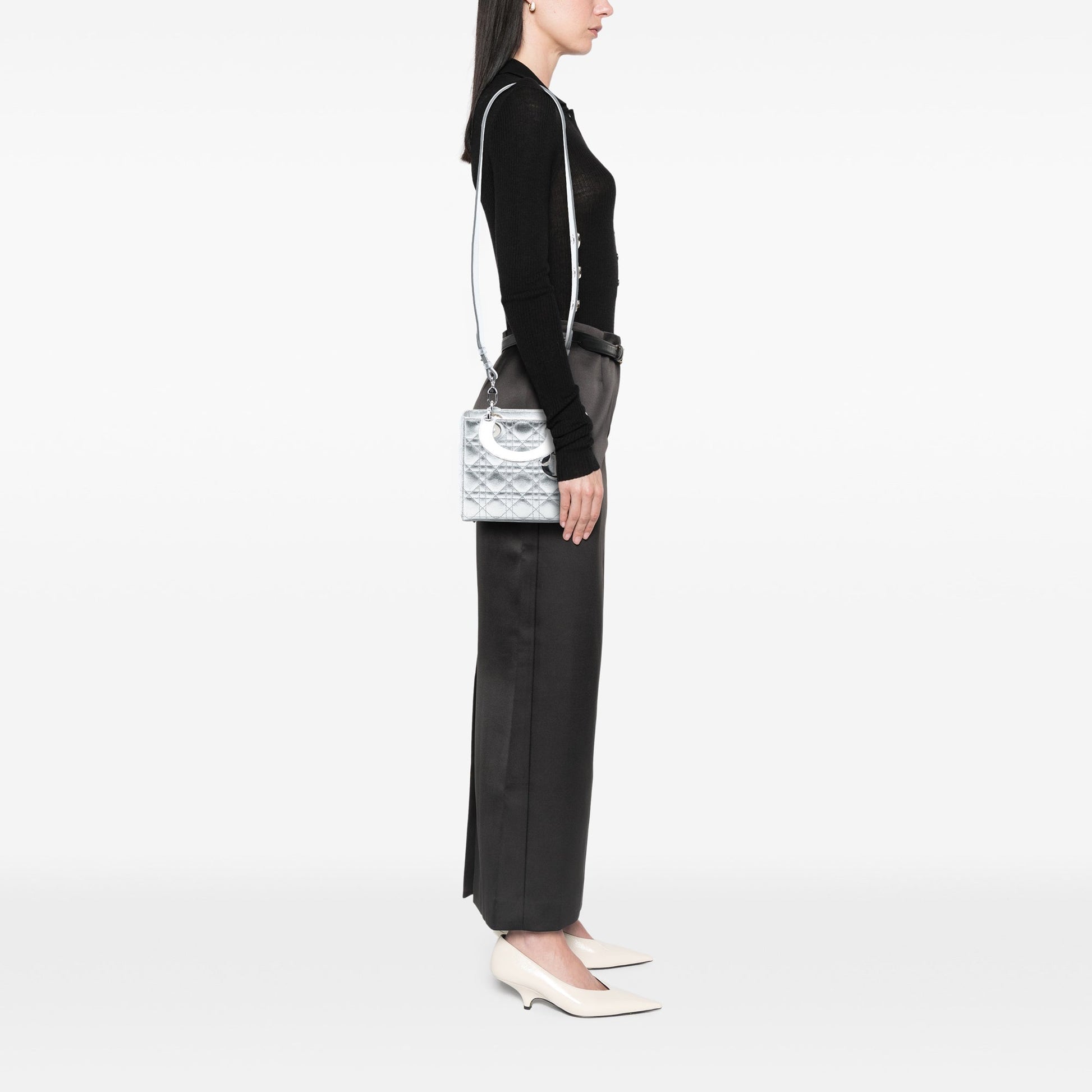 Dior Small Metallic Grained Calfskin Cannage My ABCDior Lady Dior