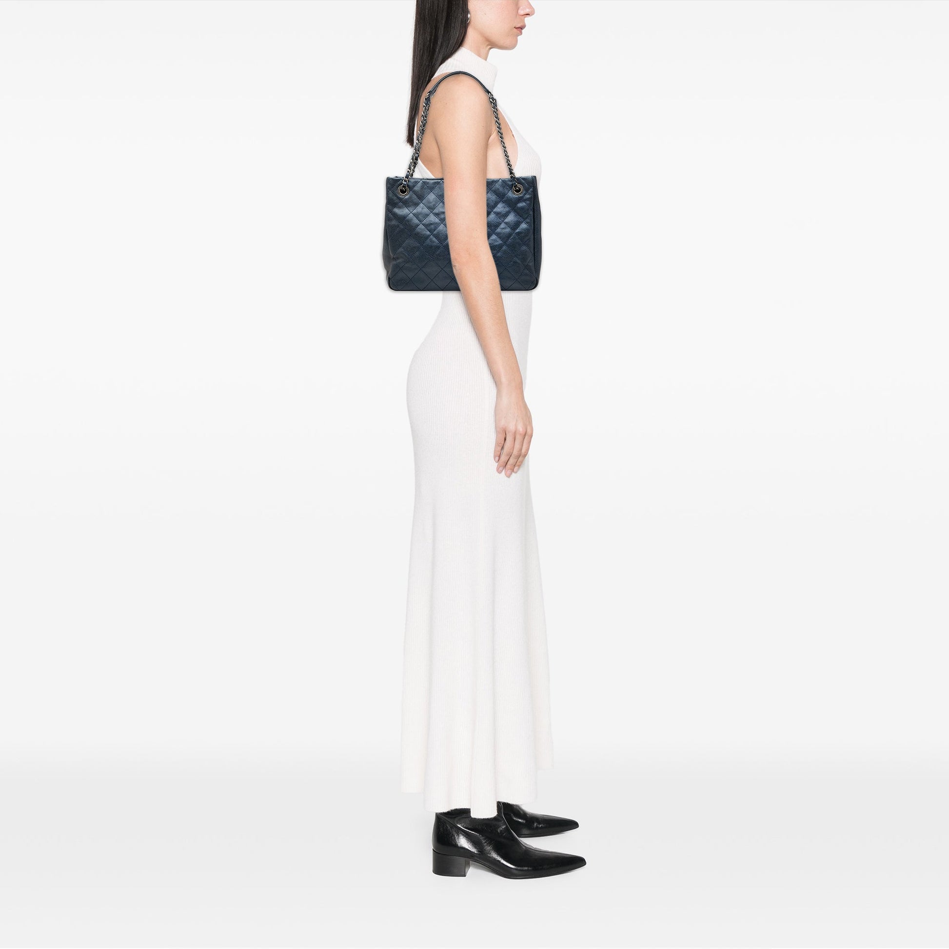 Chanel Medium Caviar Iridescent Chic Shopping Tote