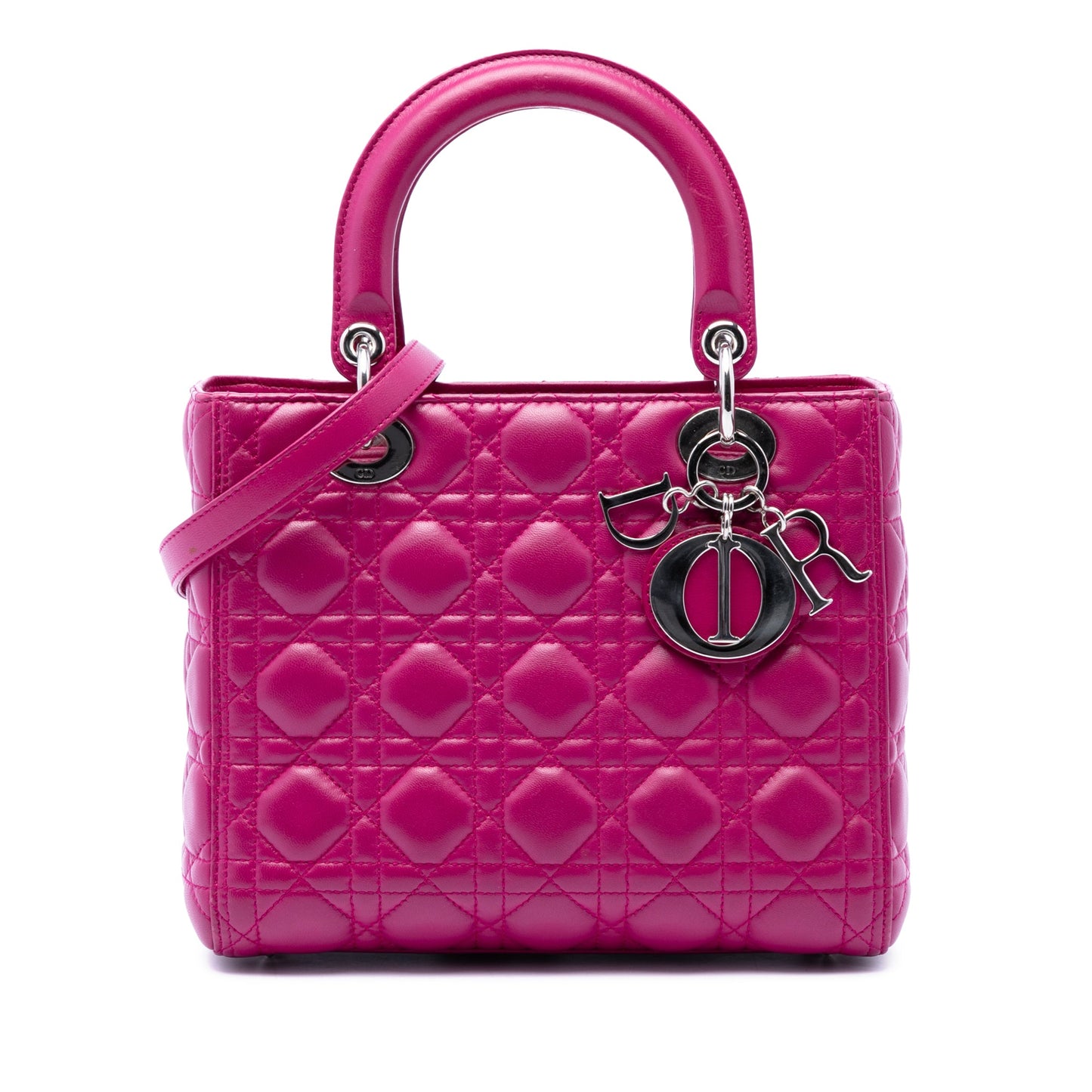 Dior Medium Lambskin Cannage Lady Dior