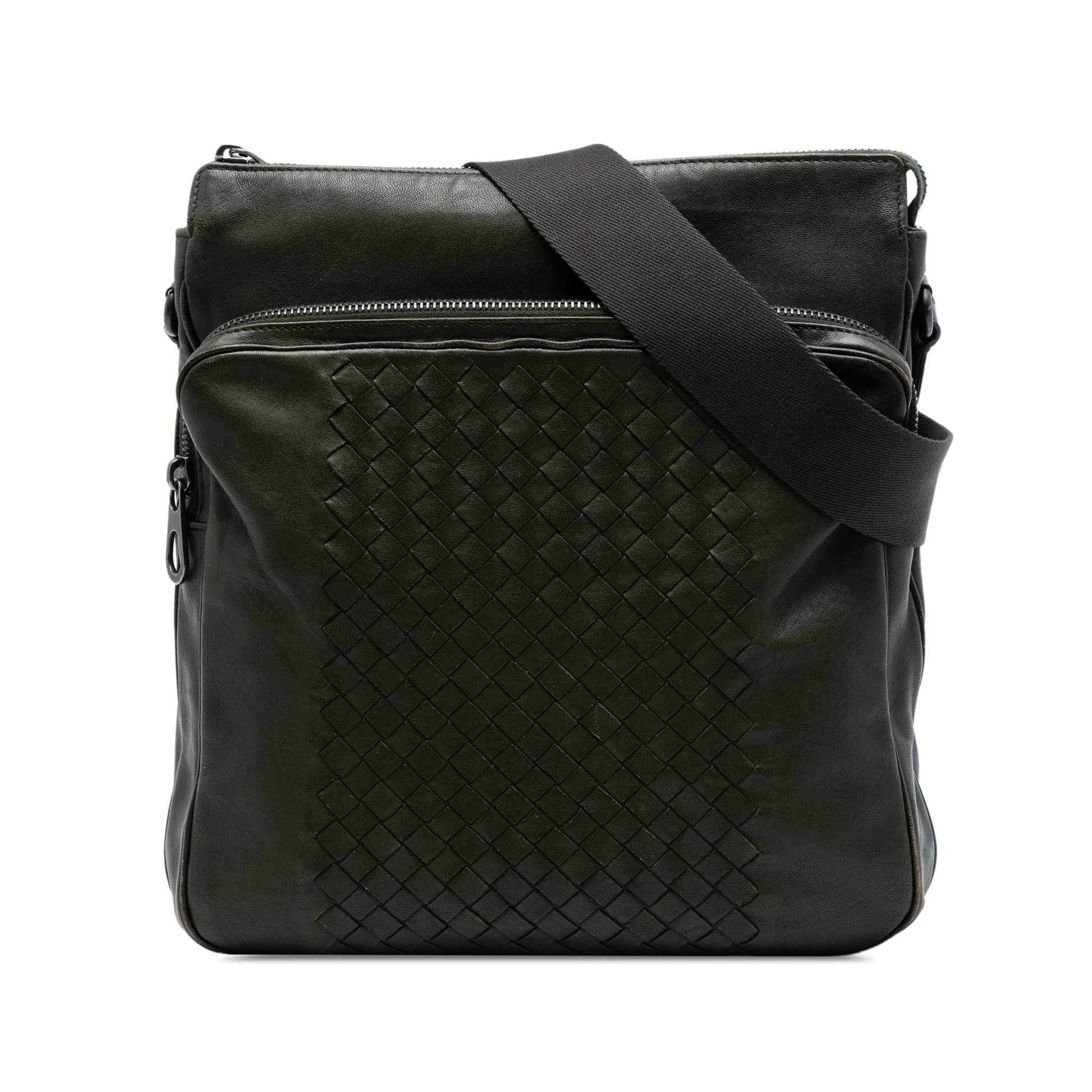 Bottega Veneta Intrecciato Trimmed Nappa Crossbody
