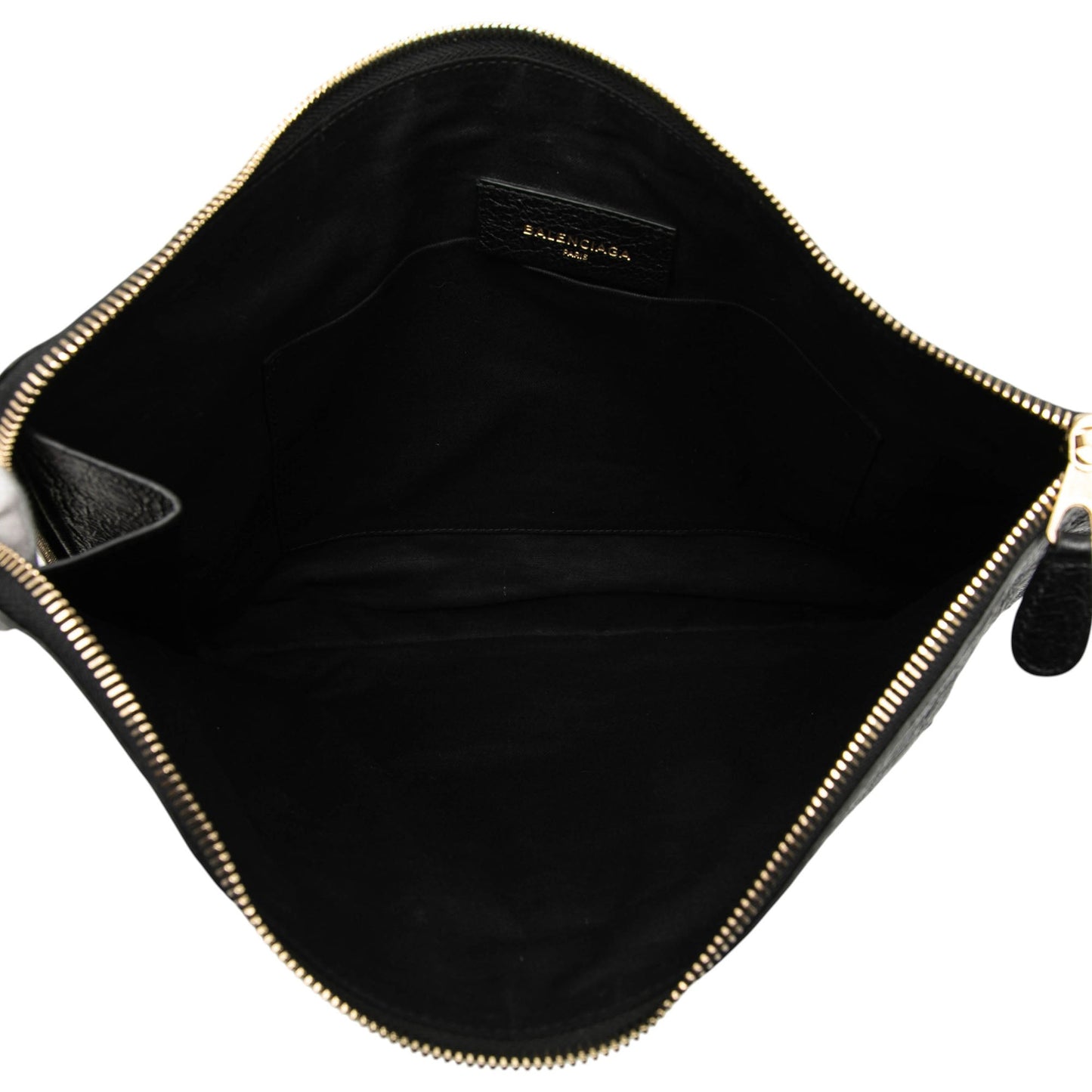 Balenciaga Lambskin Motocross Giant 12 Zip Around Flat Clutch
