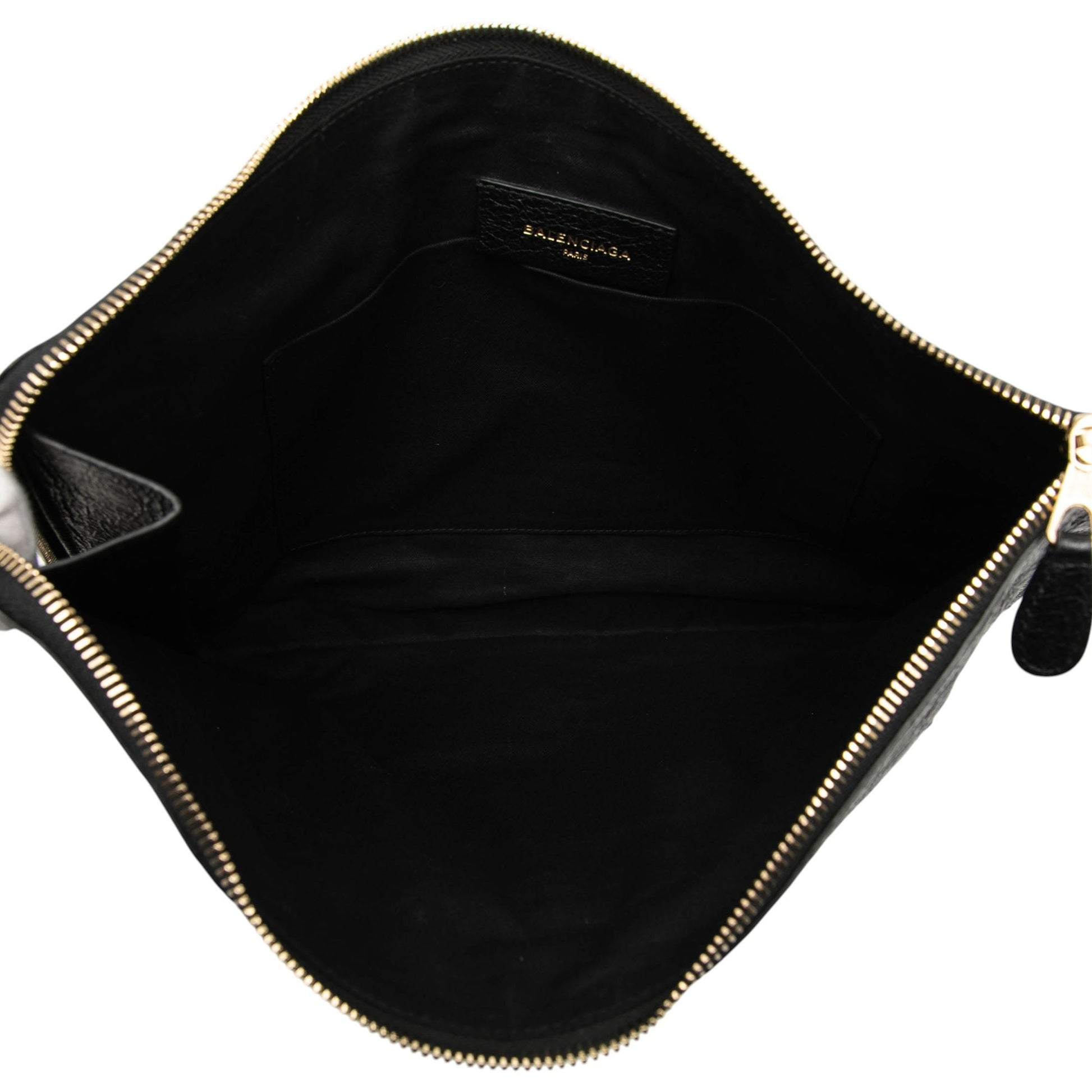 Balenciaga Lambskin Motocross Giant 12 Zip Around Flat Clutch