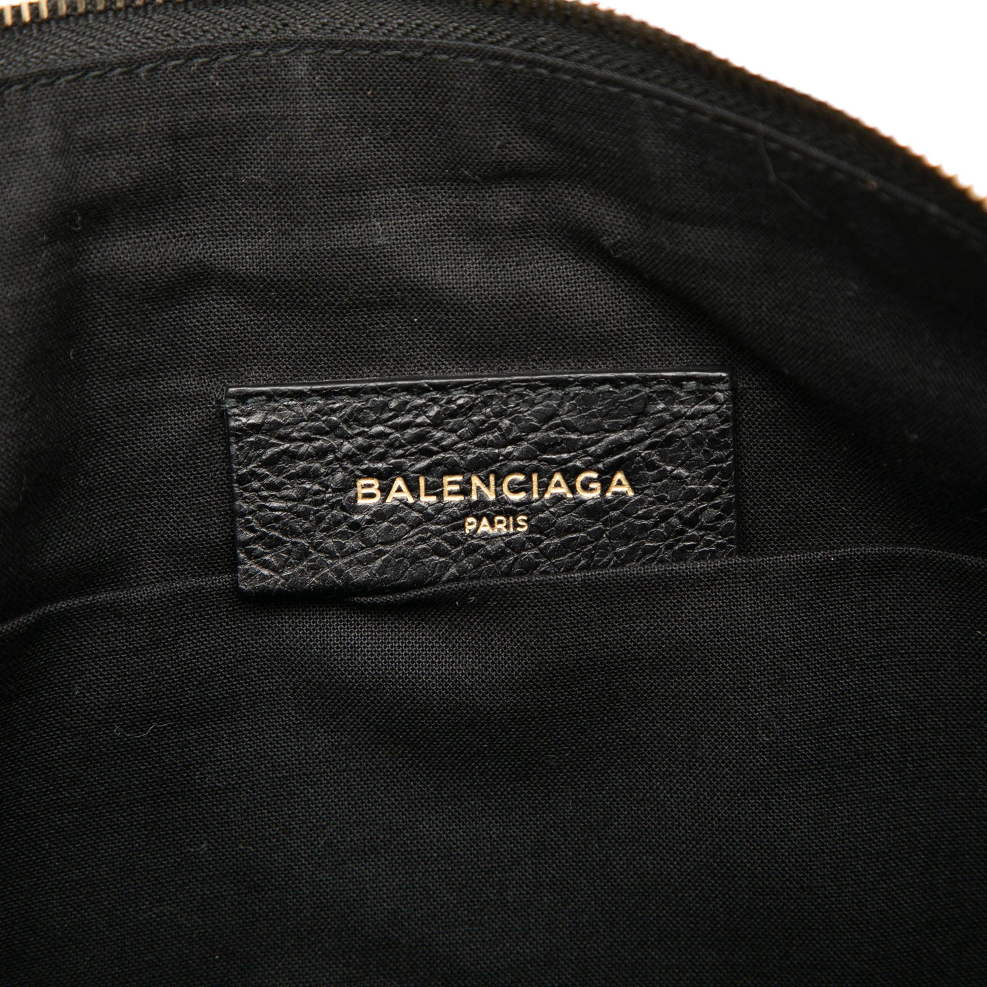 Balenciaga Lambskin Motocross Giant 12 Zip Around Flat Clutch