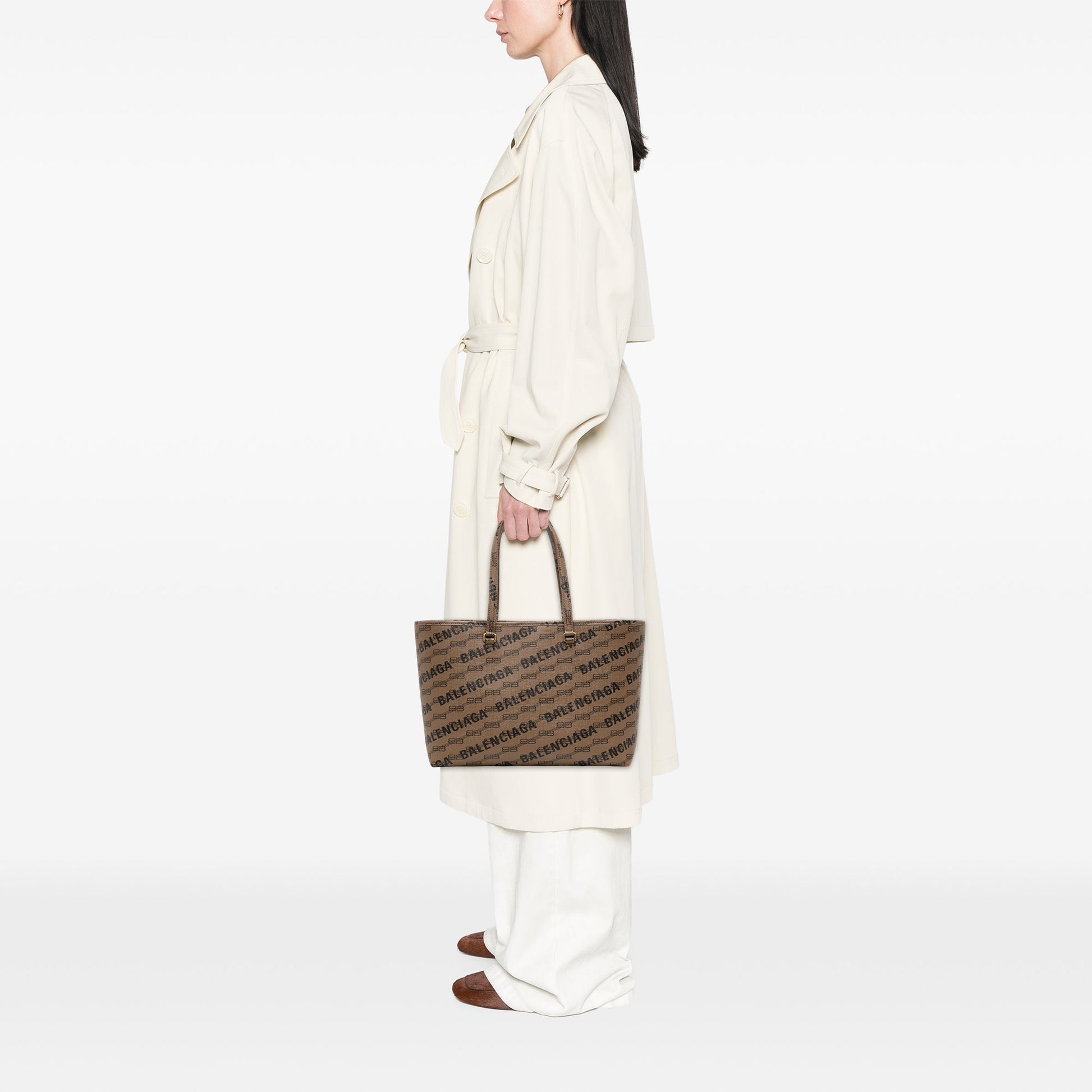 Balenciaga BB Monogram Coated Canvas Signature Shopper M