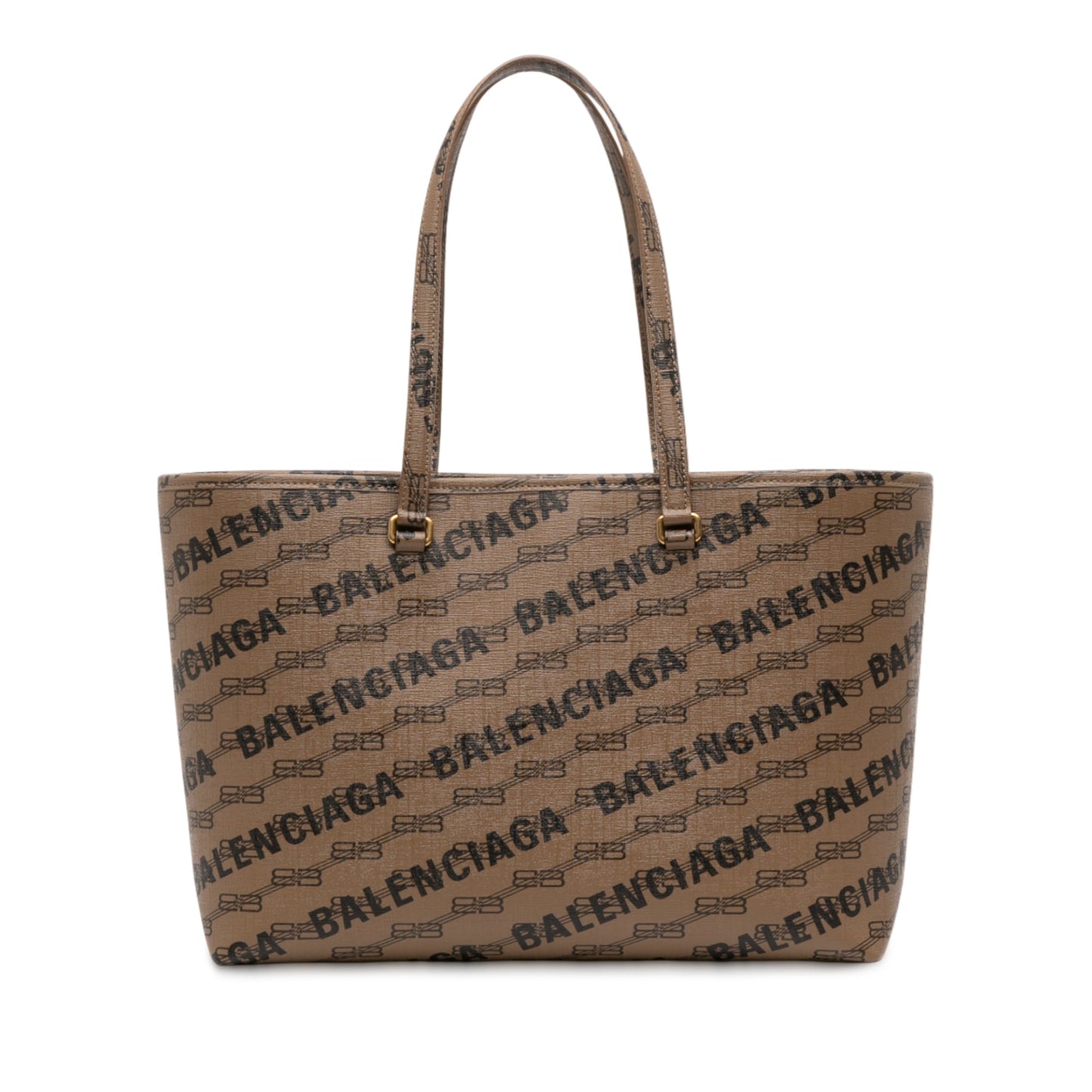 Balenciaga BB Monogram Coated Canvas Signature Shopper M