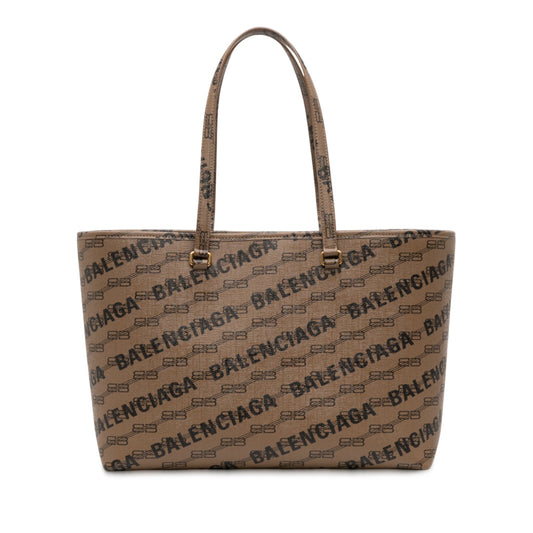 Balenciaga BB Monogram Coated Canvas Signature Shopper M