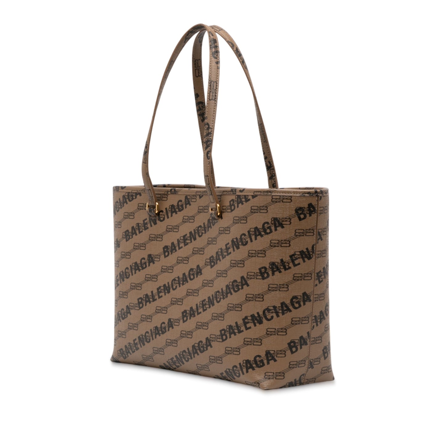 Balenciaga BB Monogram Coated Canvas Signature Shopper M