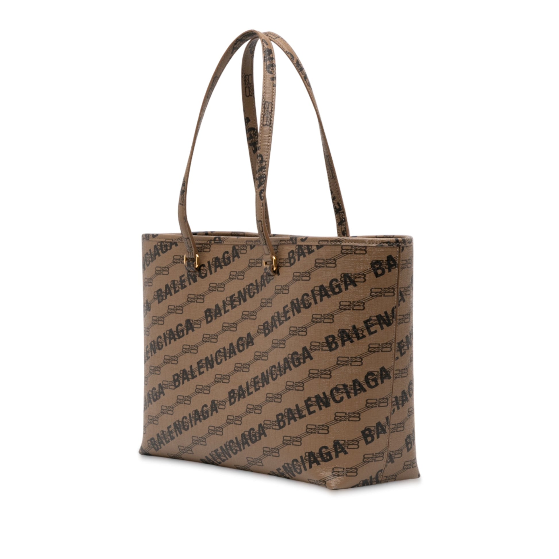 Balenciaga BB Monogram Coated Canvas Signature Shopper M