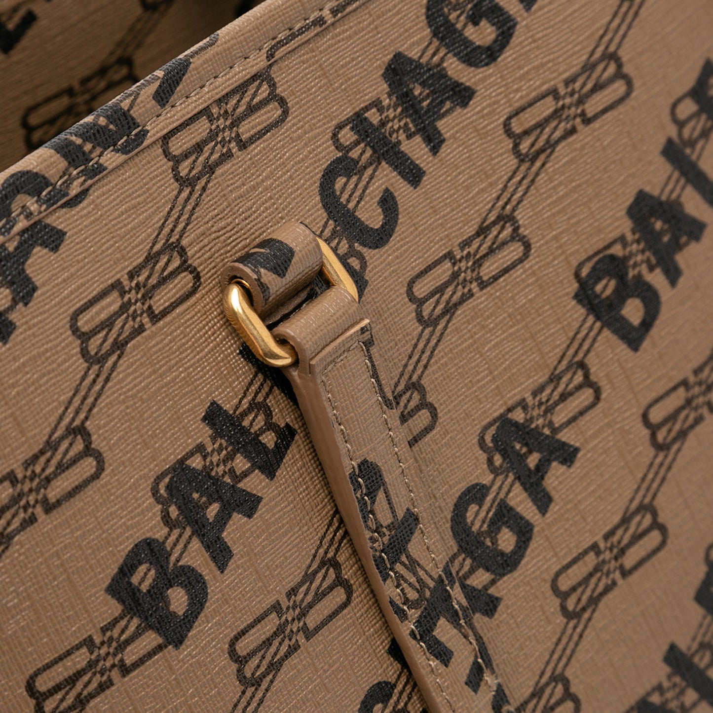 Balenciaga BB Monogram Coated Canvas Signature Shopper M