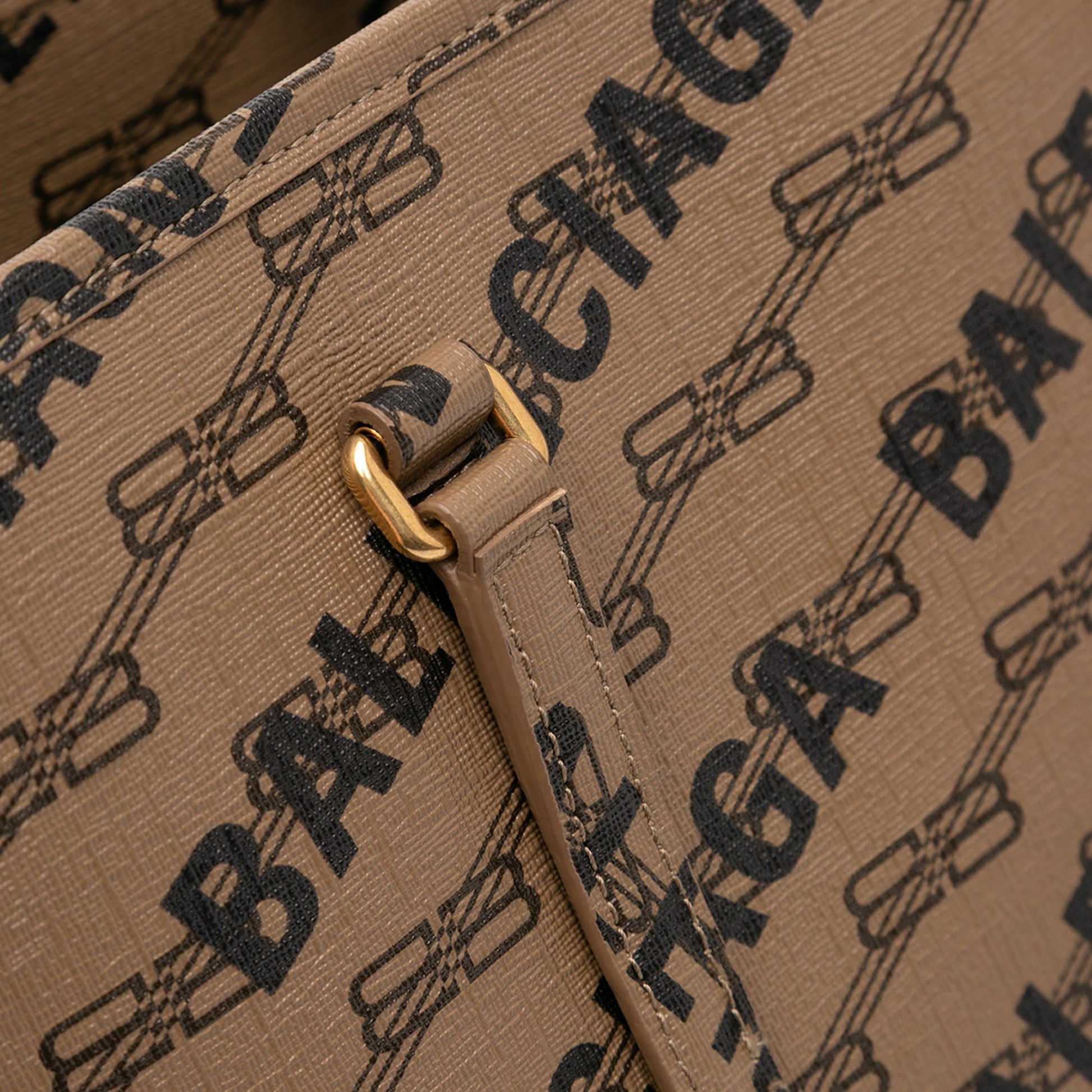 Balenciaga BB Monogram Coated Canvas Signature Shopper M