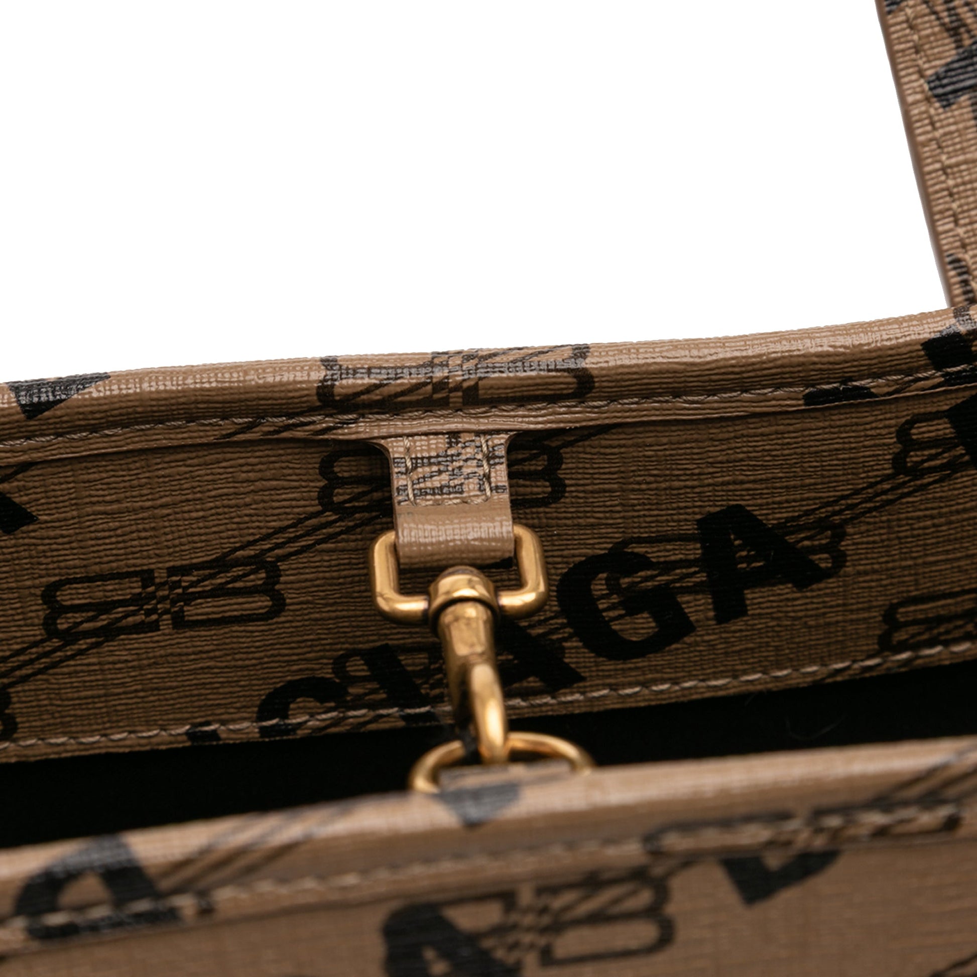 Balenciaga BB Monogram Coated Canvas Signature Shopper M