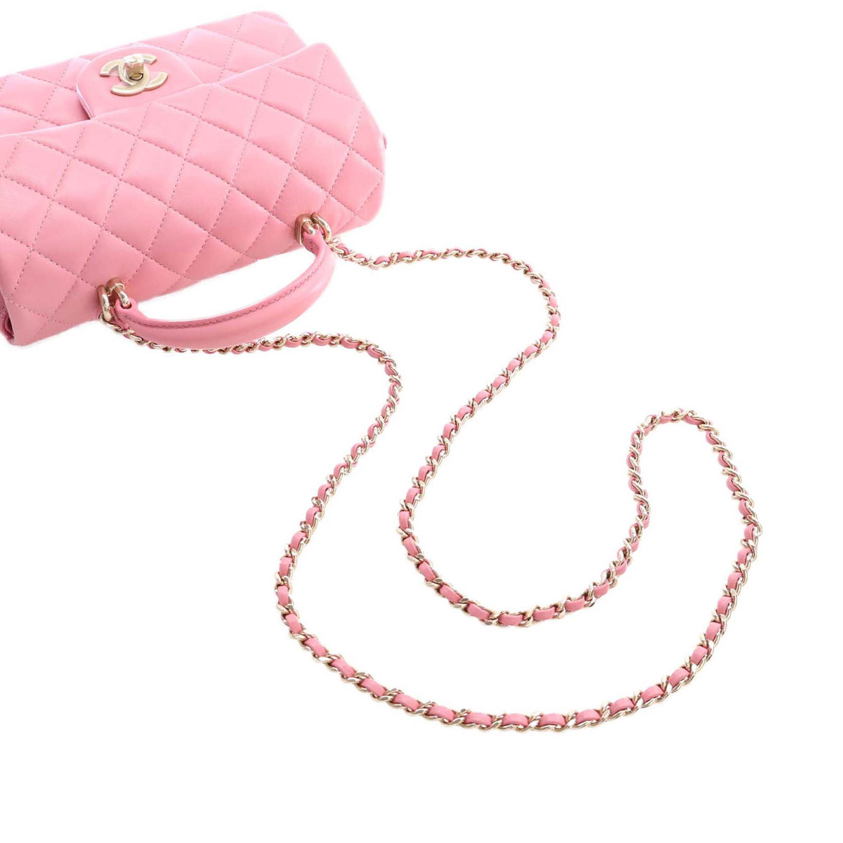 Chanel Mini Rectangular Classic Lambskin Top Handle Flap