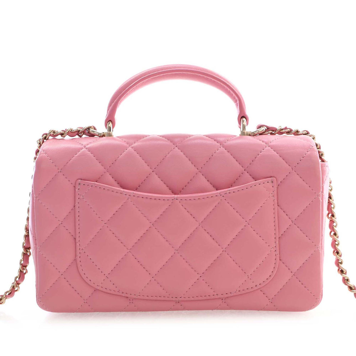 Chanel Mini Rectangular Classic Lambskin Top Handle Flap