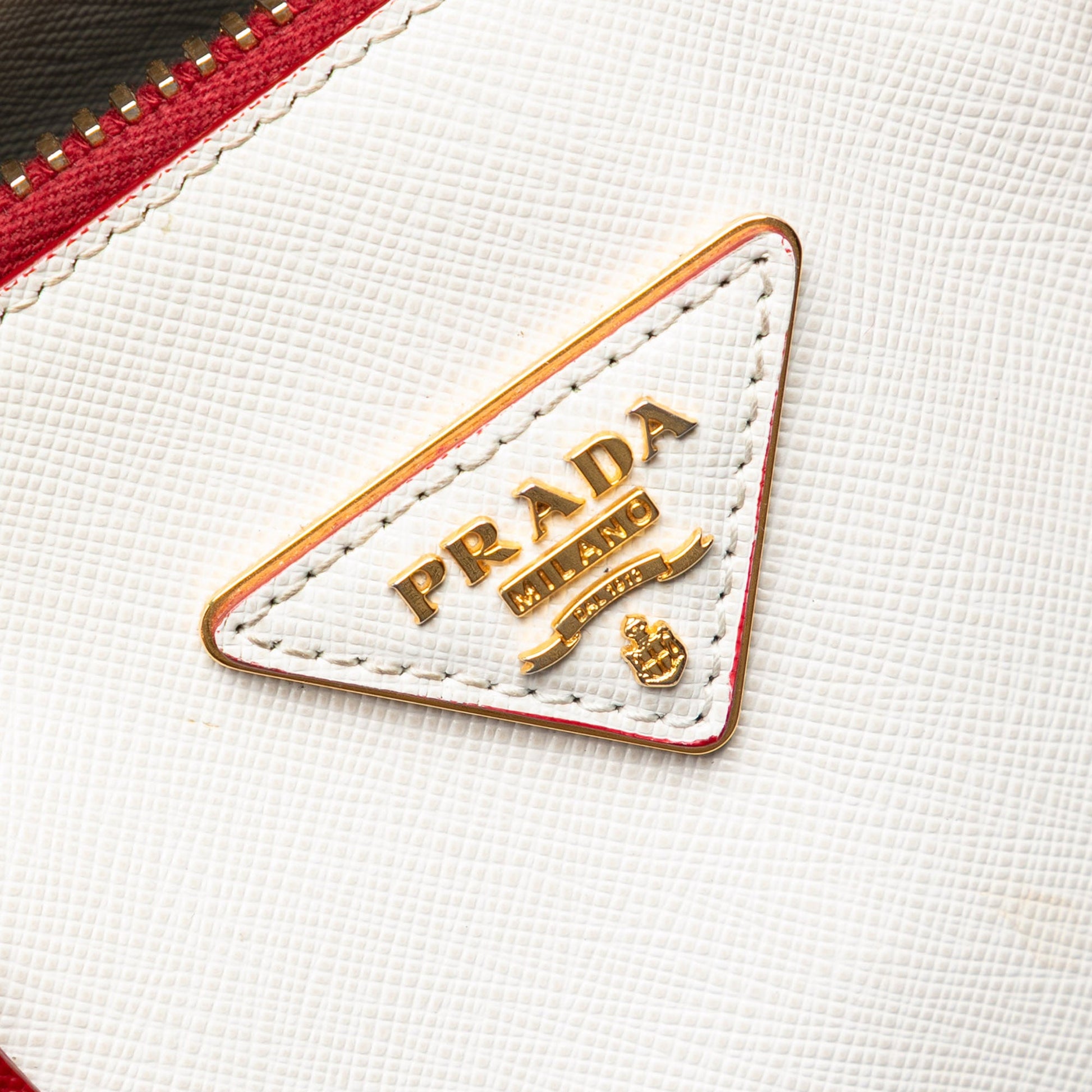 Prada Medium Bicolor Saffiano Lux Promenade Satchel