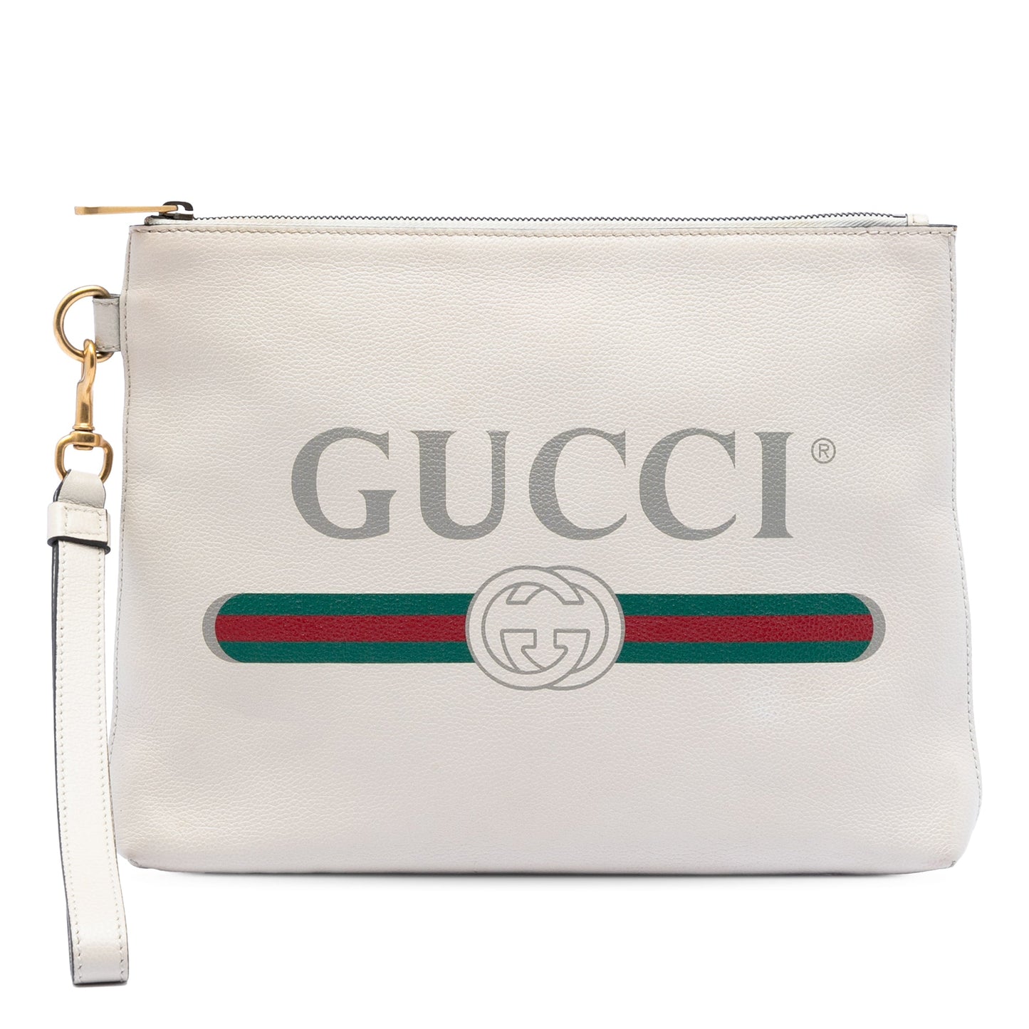 Leather Logo Clutch