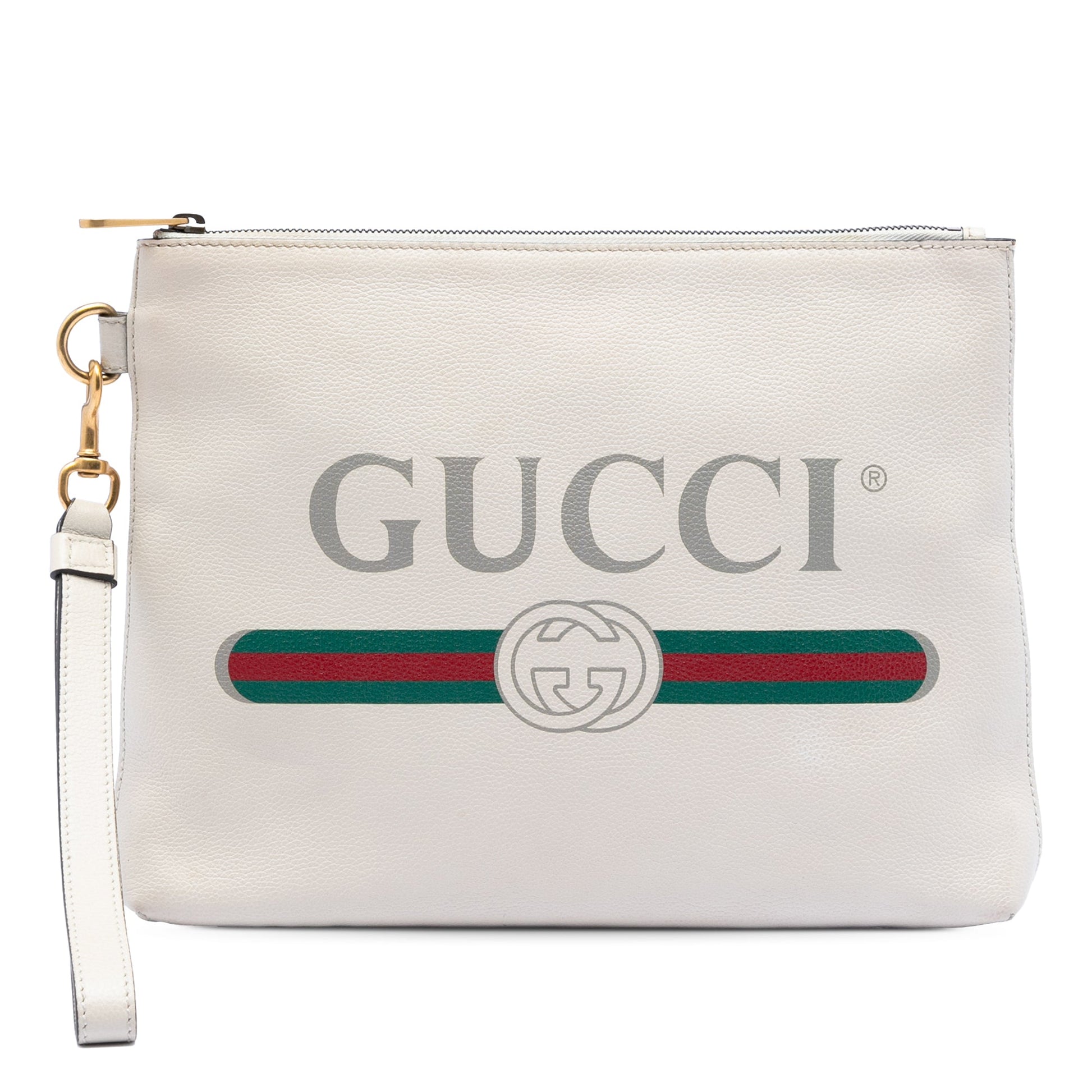 Leather Logo Clutch