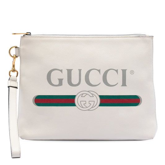 Leather Logo Clutch
