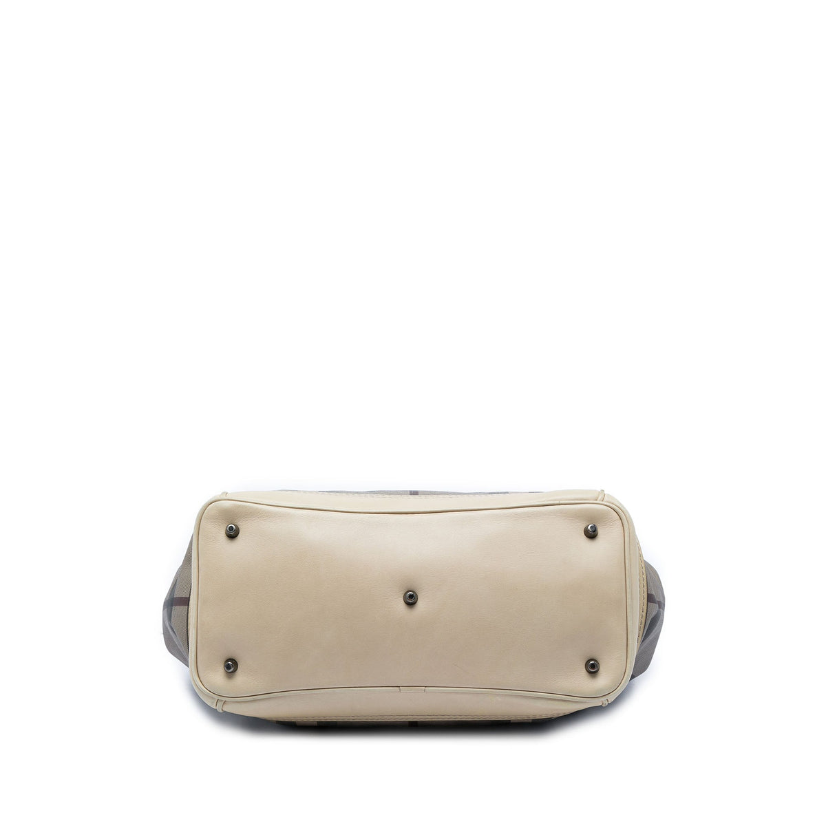 Burberry Smoke Check Coated Canvas Handbag