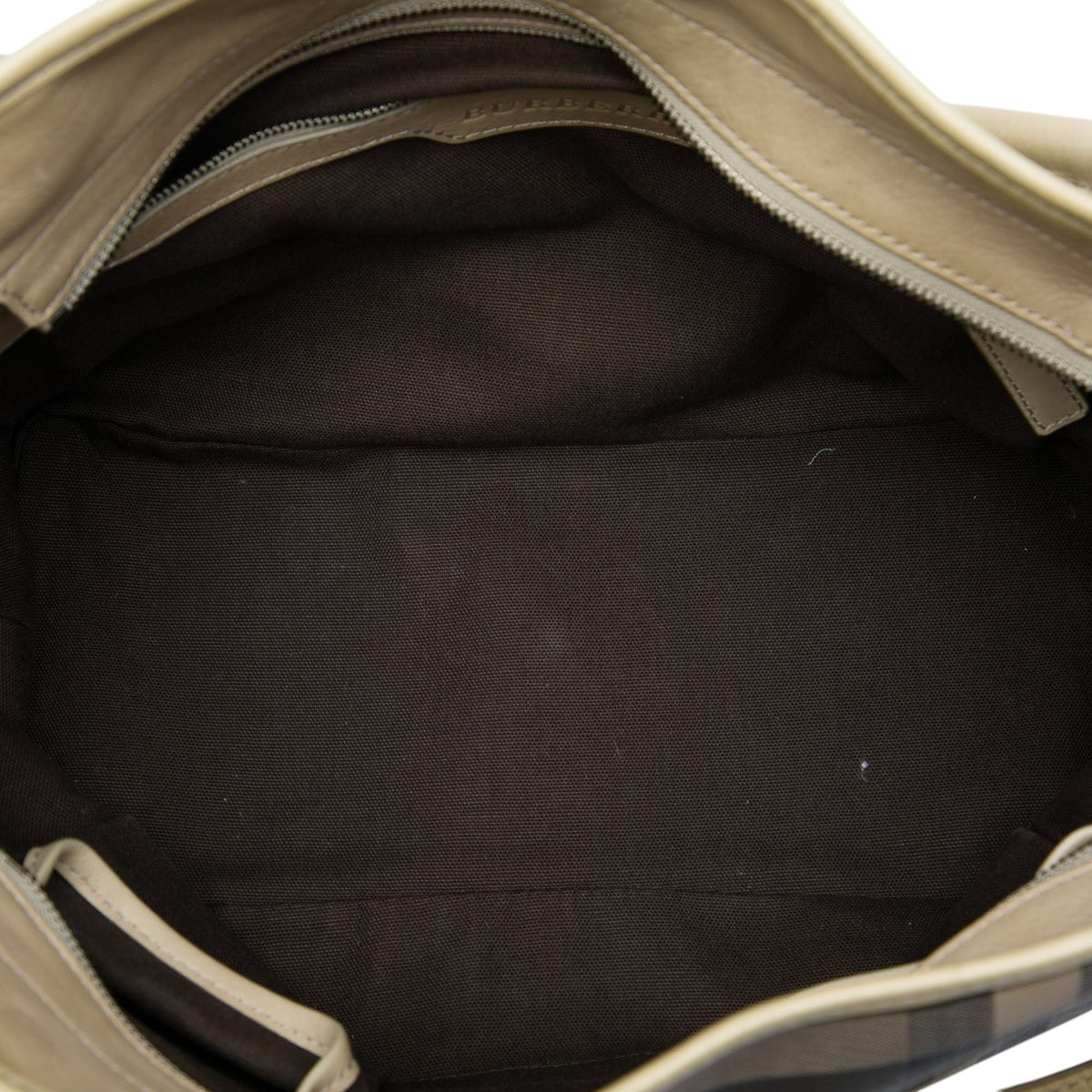 Burberry Smoke Check Coated Canvas Handbag