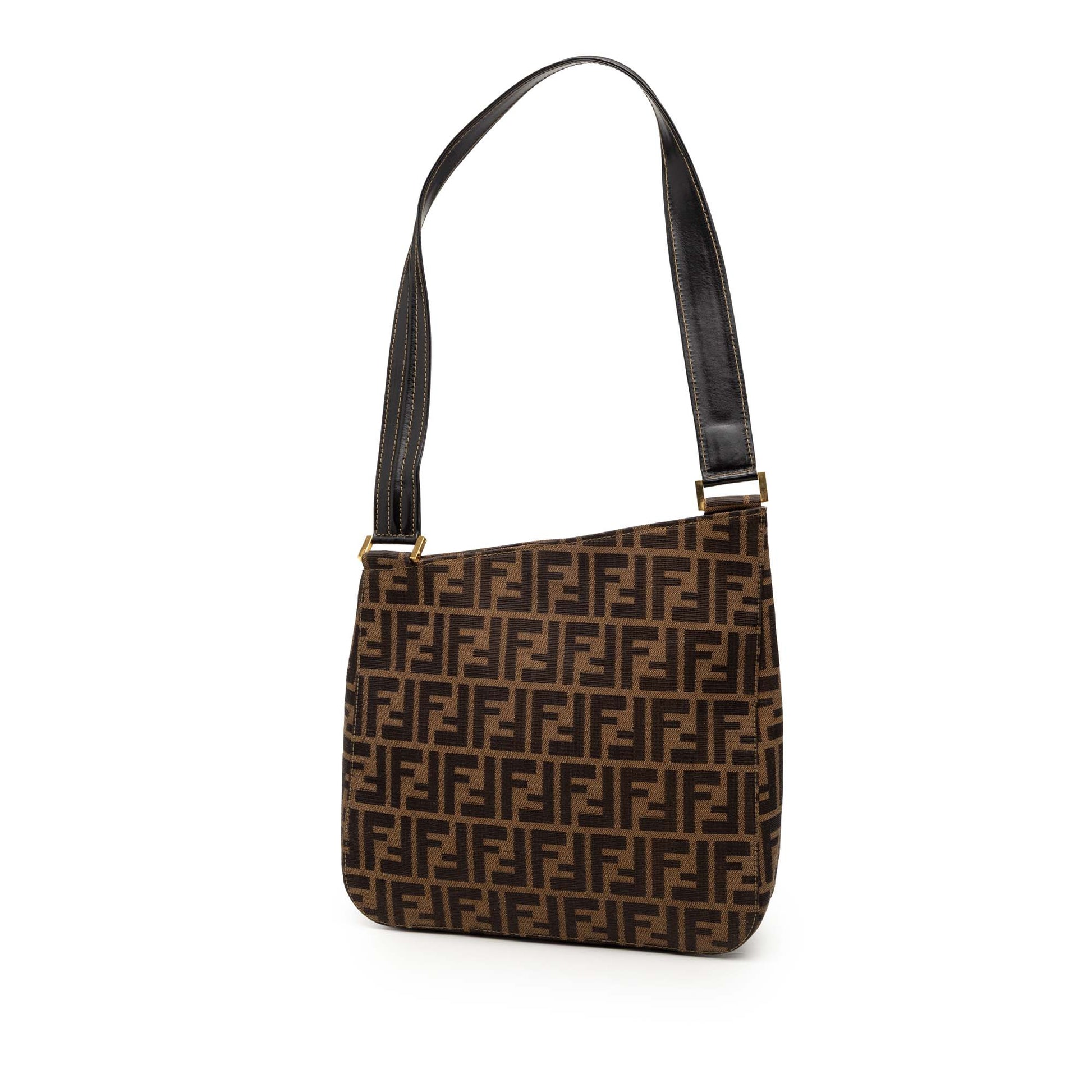 Fendi Zucca Canvas Shoulder Bag