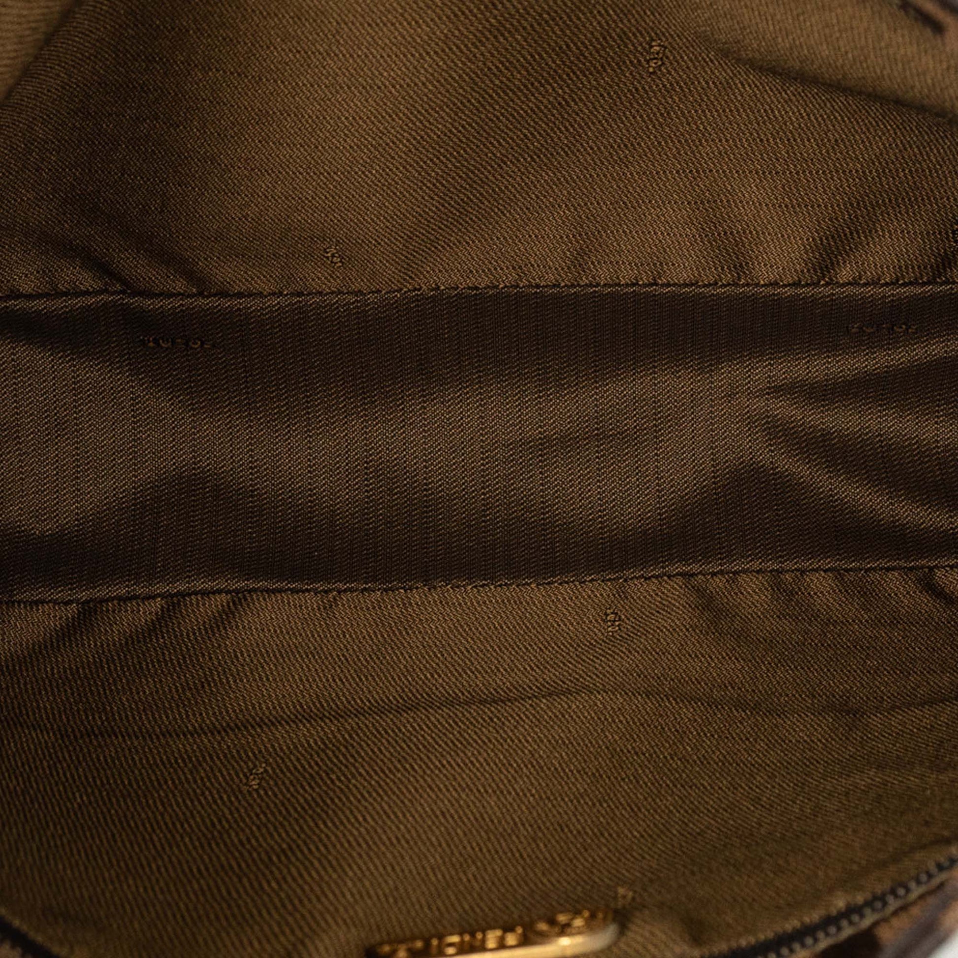 Fendi Zucca Canvas Shoulder Bag