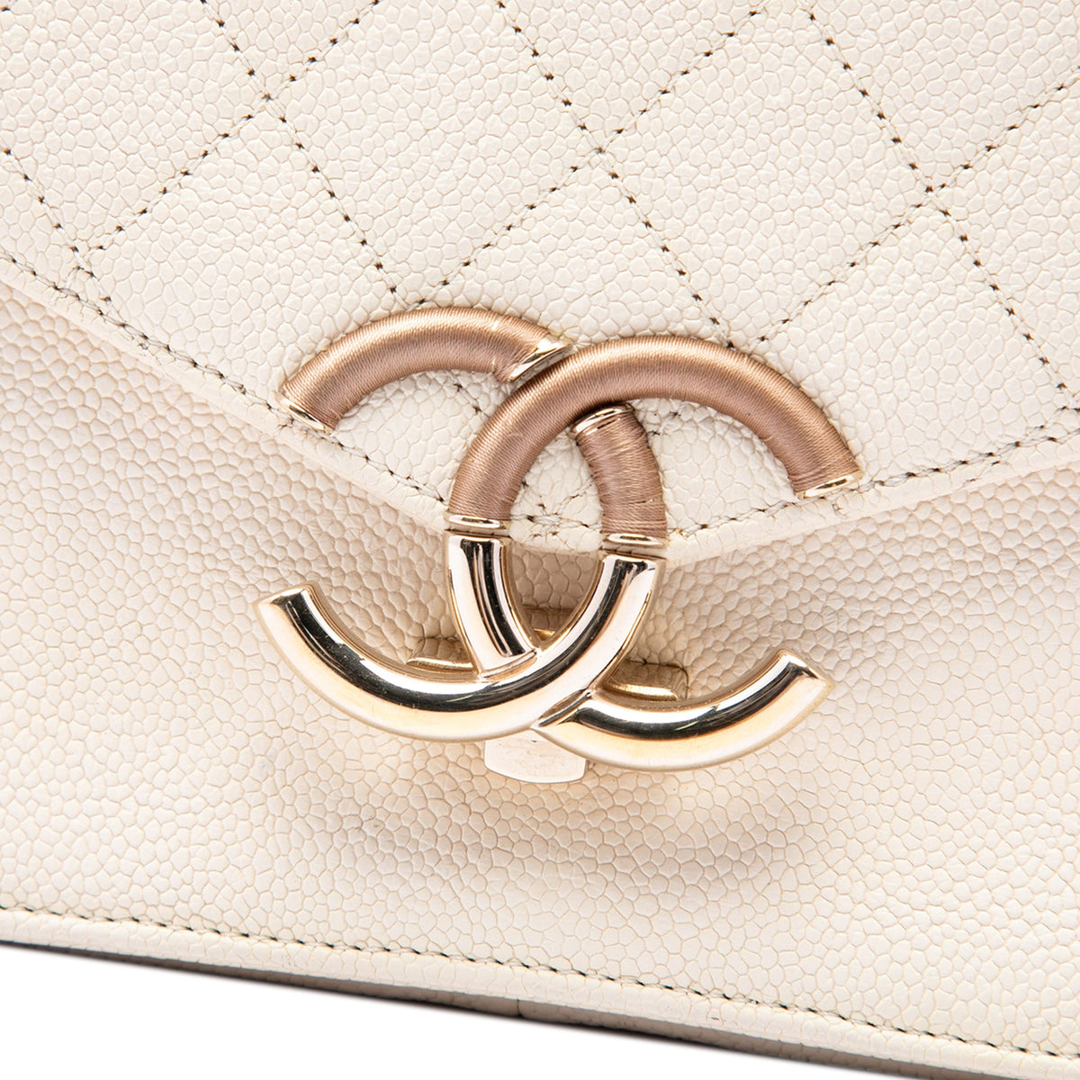 Chanel Medium Caviar Paris Cuba Thread Around Flap — Brown