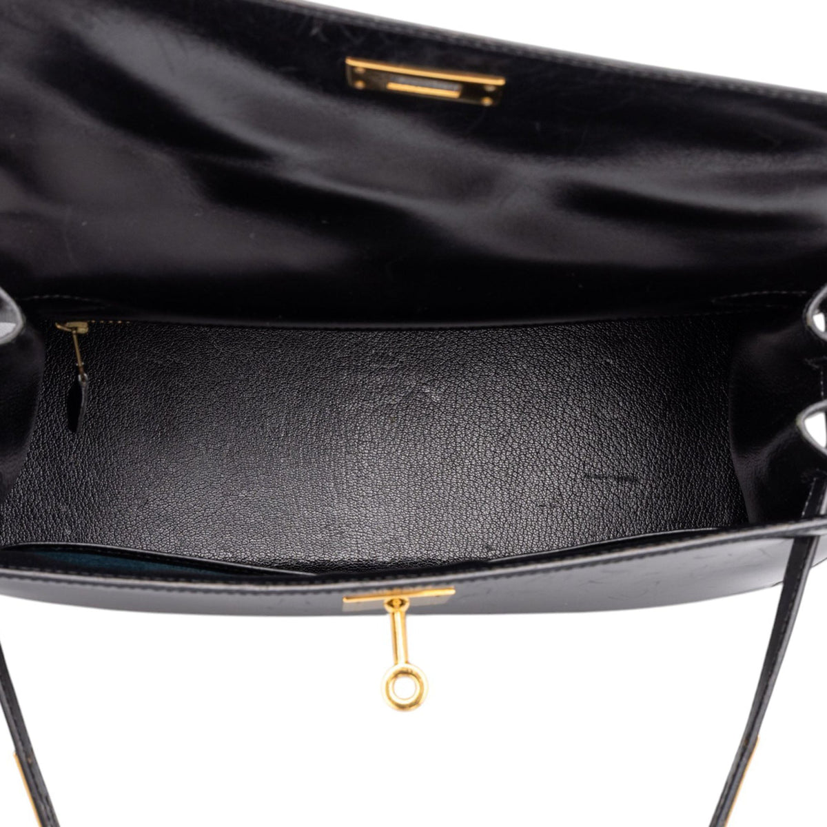 Hermès Box Calf Kelly Sellier 28 — Black