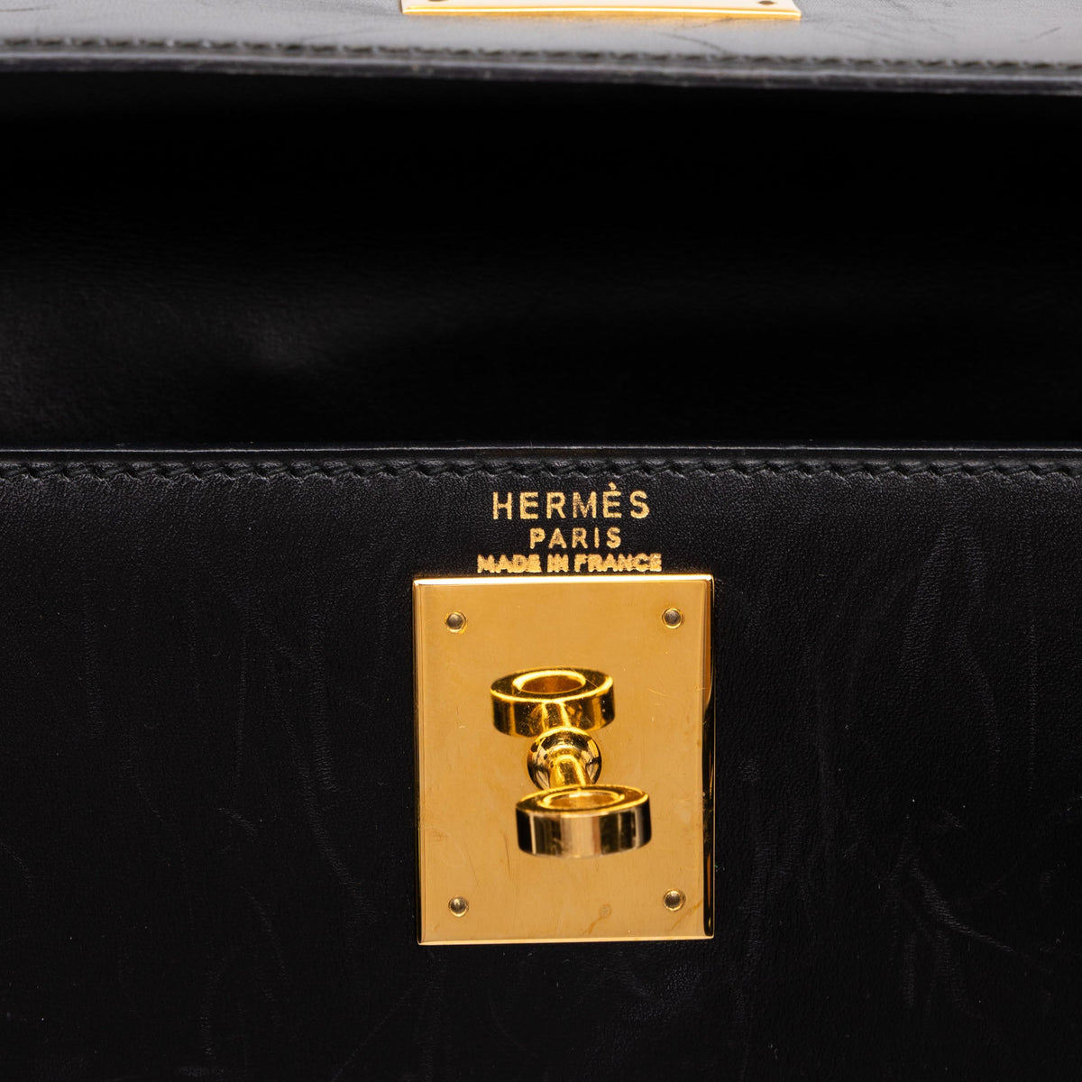 Hermès Box Calf Kelly Sellier 28 — Black