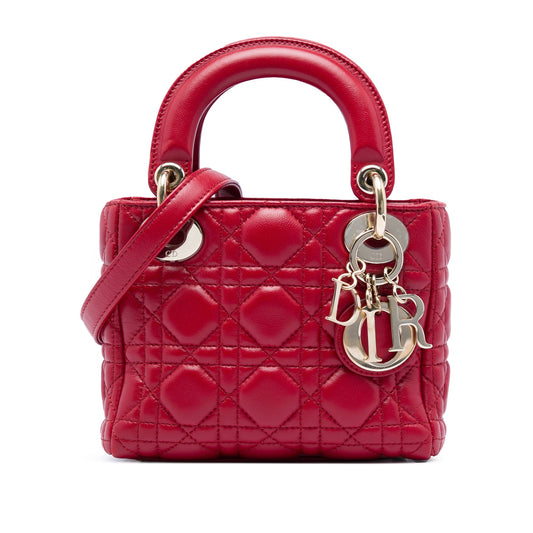 Dior Mini Lambskin Cannage Lady Dior