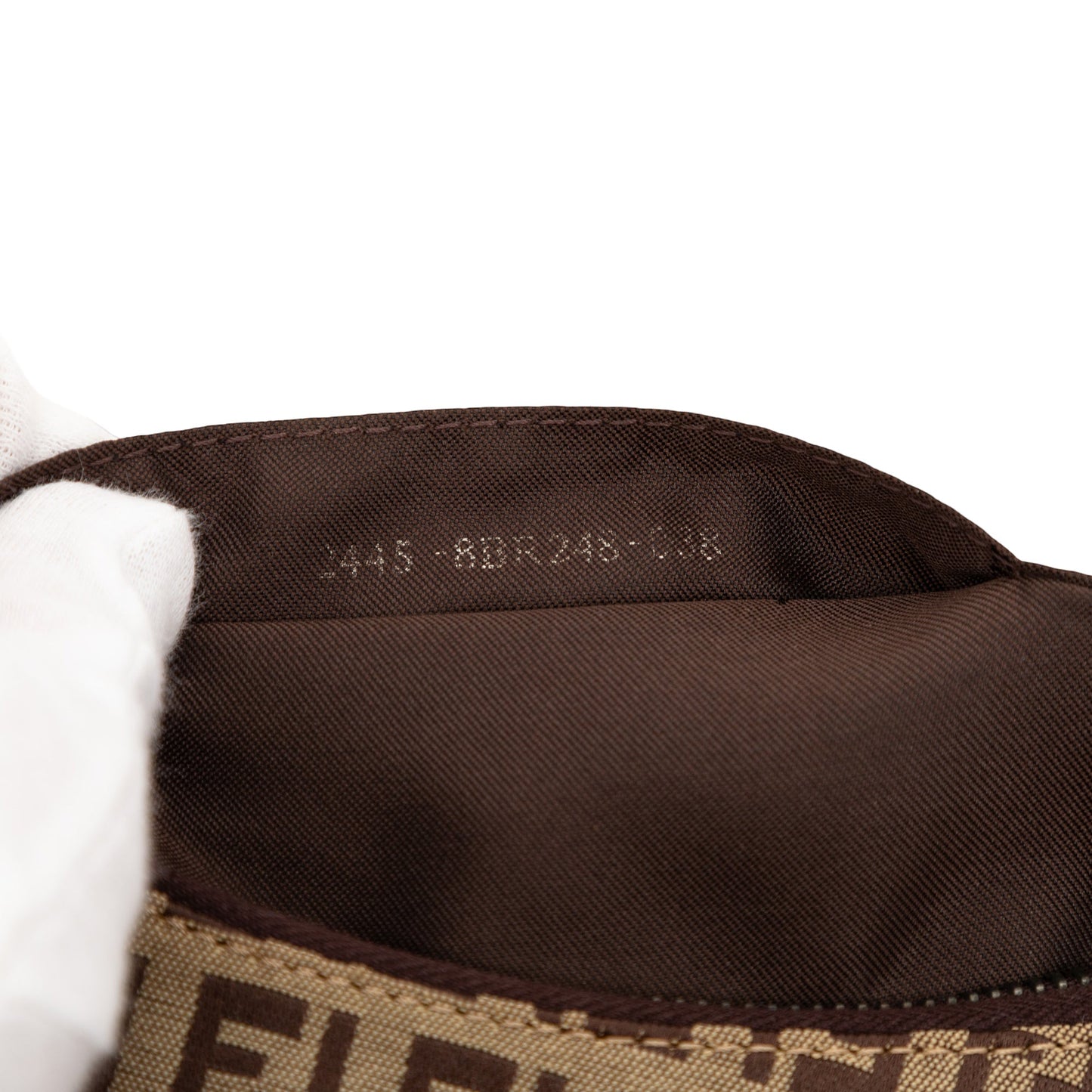 Fendi Zucchino Canvas Oyster Shoulder Bag