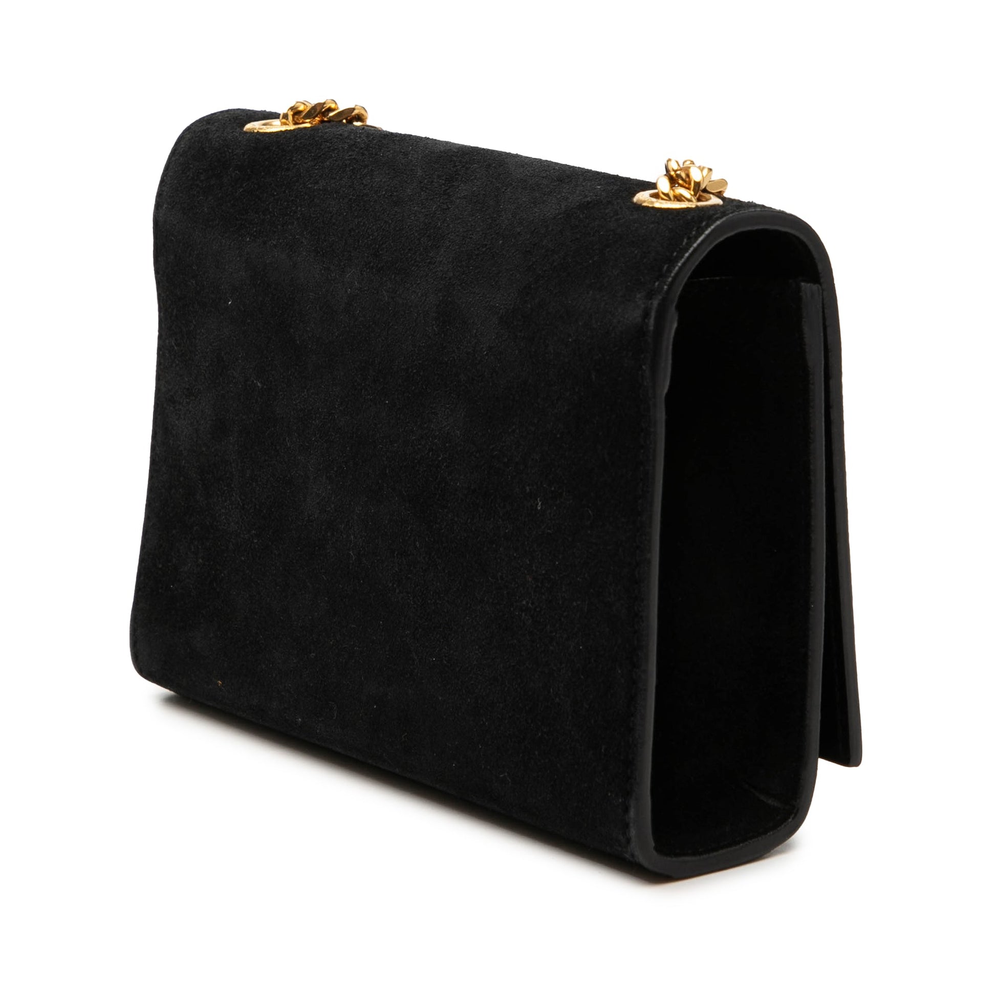 Saint Laurent Small Suede Monogram Kate Tassel Crossbody