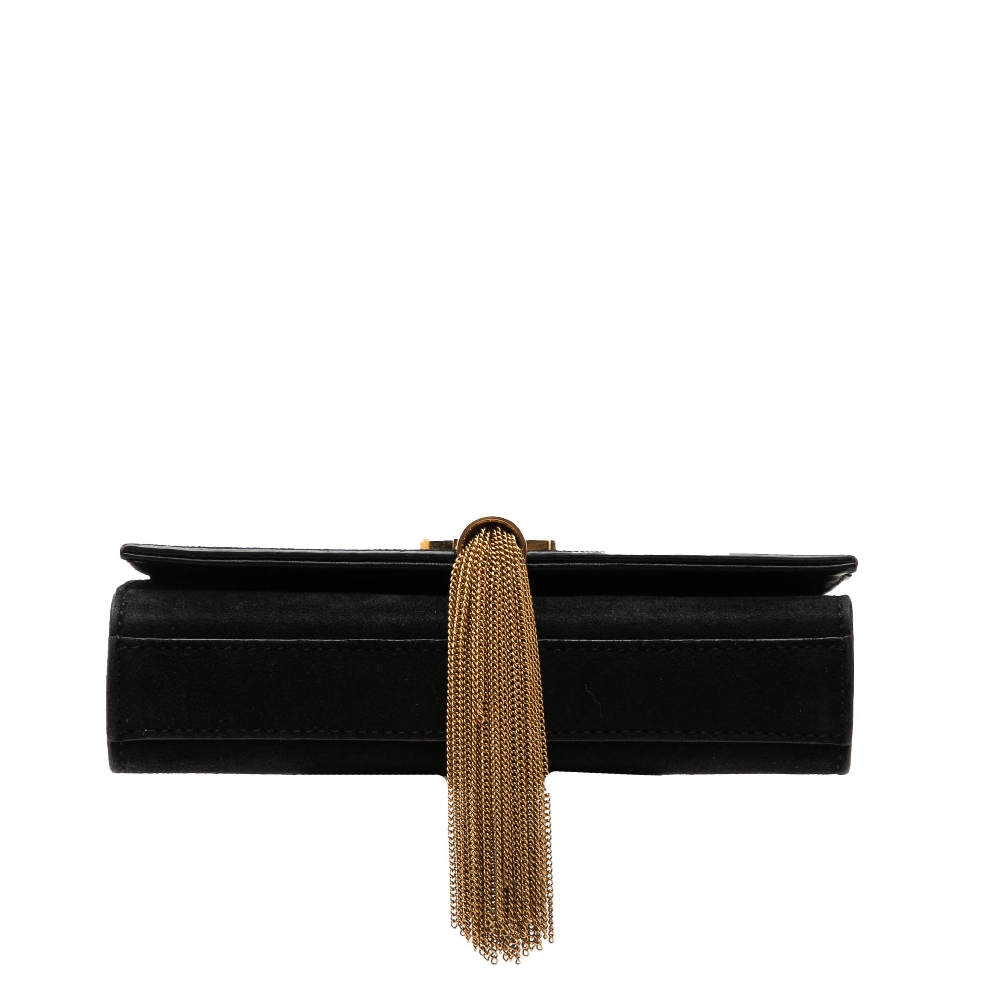 Saint Laurent Small Suede Monogram Kate Tassel Crossbody