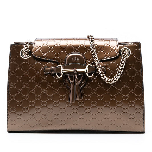 Large Guccissima Emily Shoulder Bag