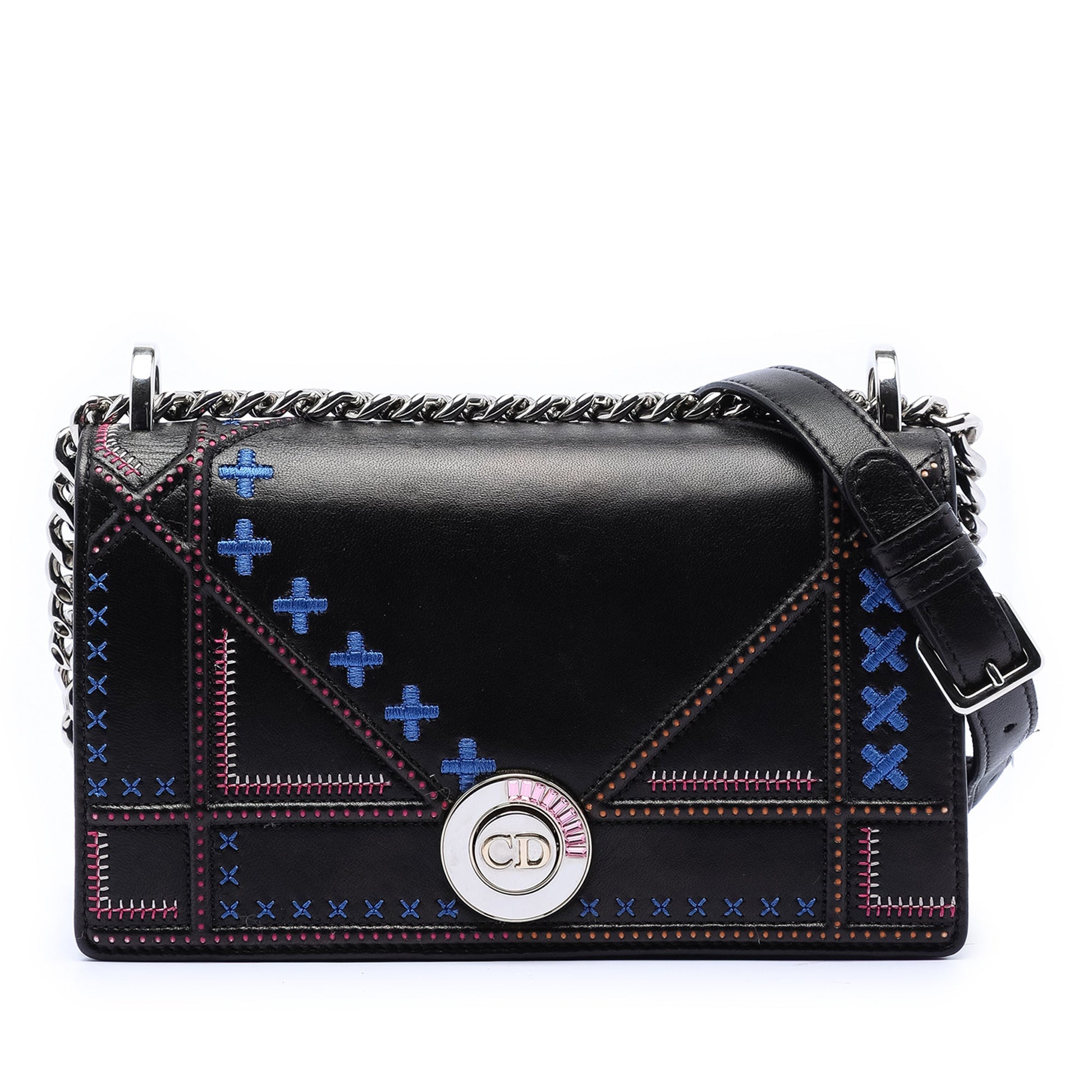 Dior Medium Calfskin Stitch Diorama Flap