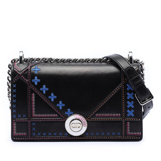 Dior Medium Calfskin Stitch Diorama Flap