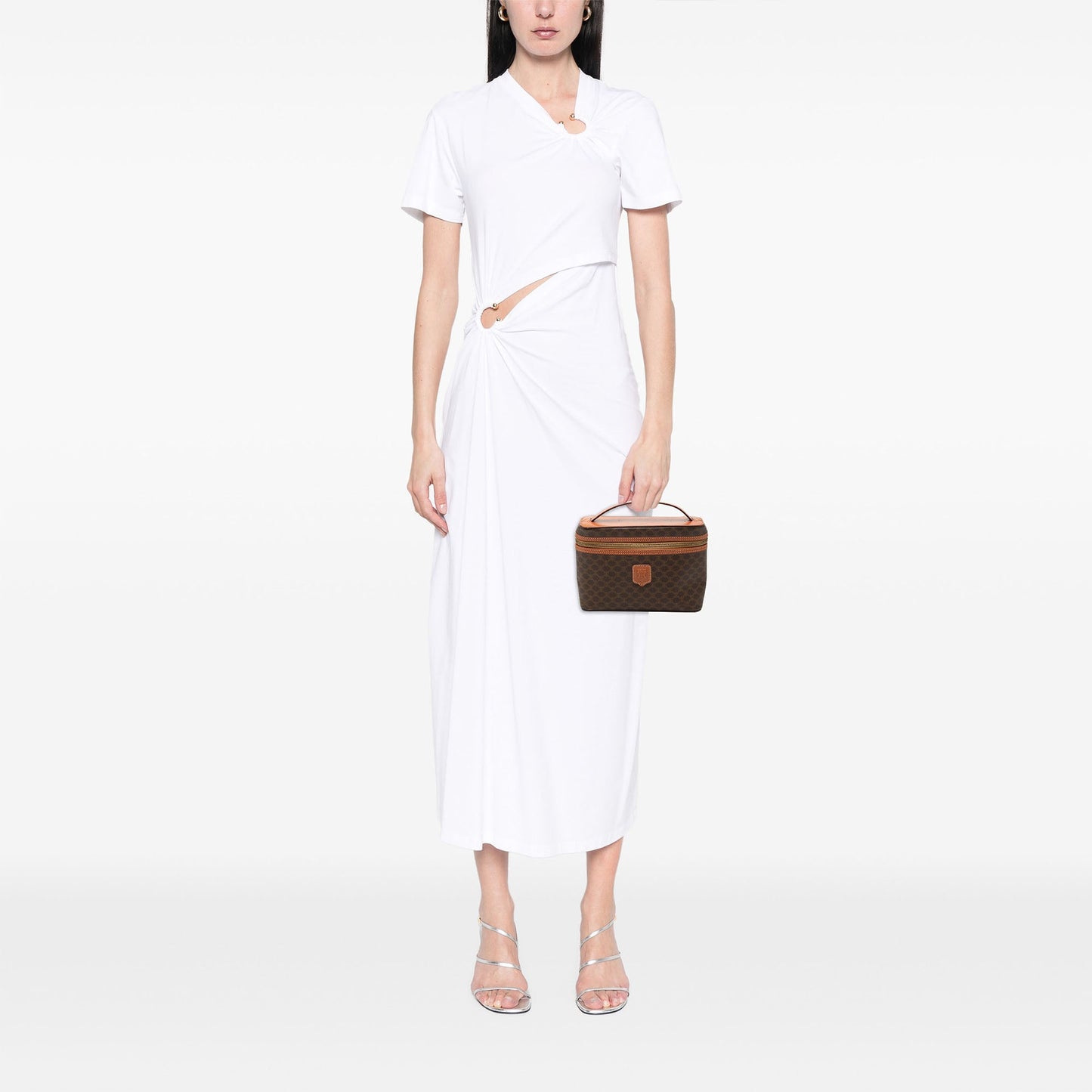 Celine Macadam Coated Canvas Vanity Bag