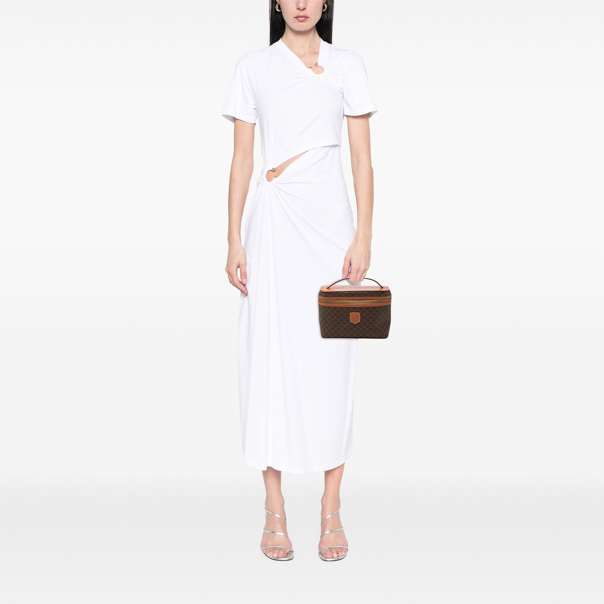 Celine Macadam Coated Canvas Vanity Bag