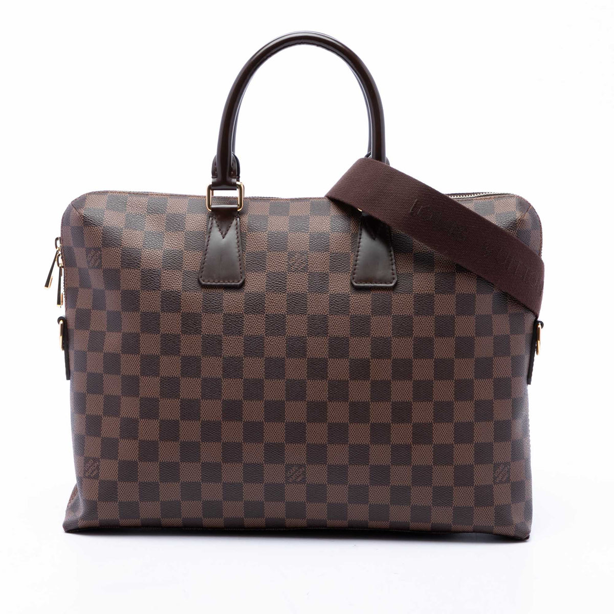 Louis Vuitton Damier Ebene Porte Documents Jour — Brown