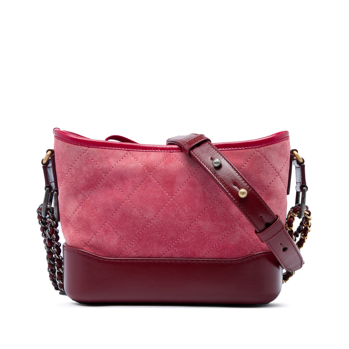 Chanel Small Quilted Suede Gabrielle Hobo