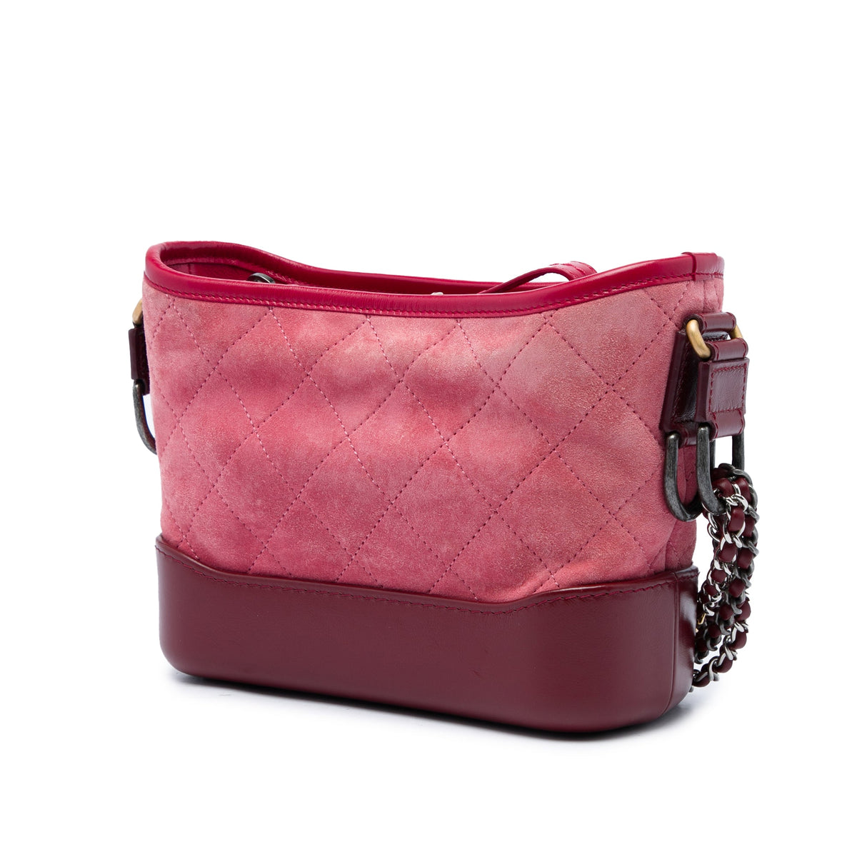Chanel Small Quilted Suede Gabrielle Hobo