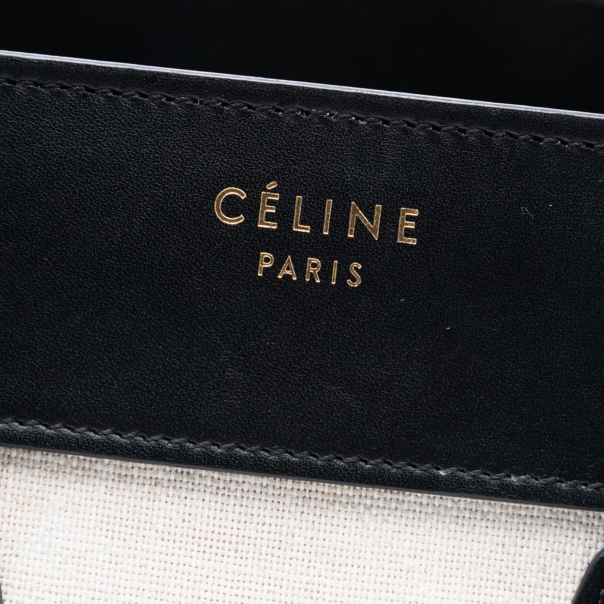 Celine Micro Tricolor Canvas and Leather Luggage Tote