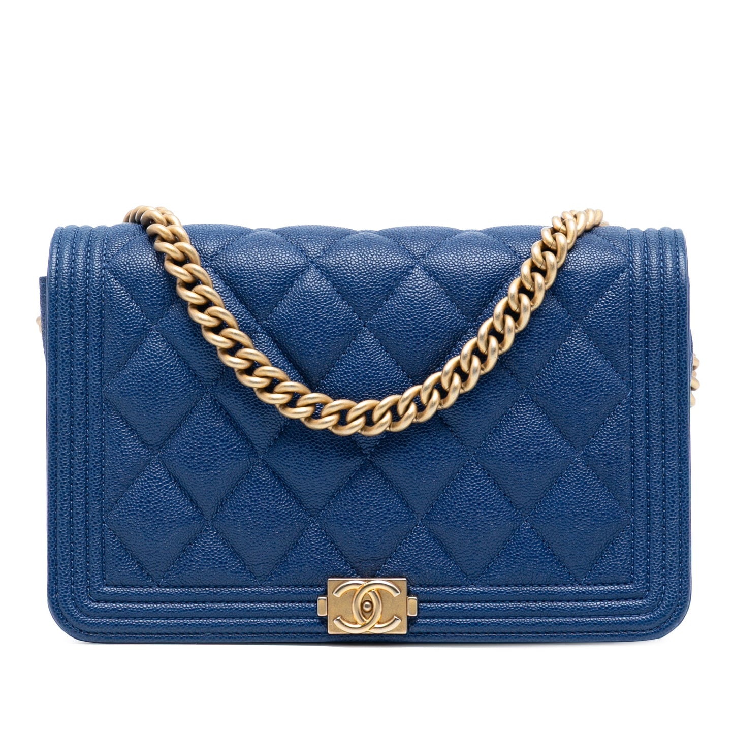 Chanel Quilted Caviar Boy Wallet on Chain