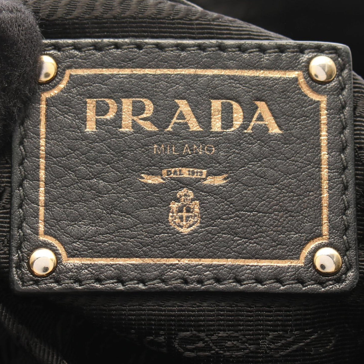 Prada Vitello Daino Satchel — Black