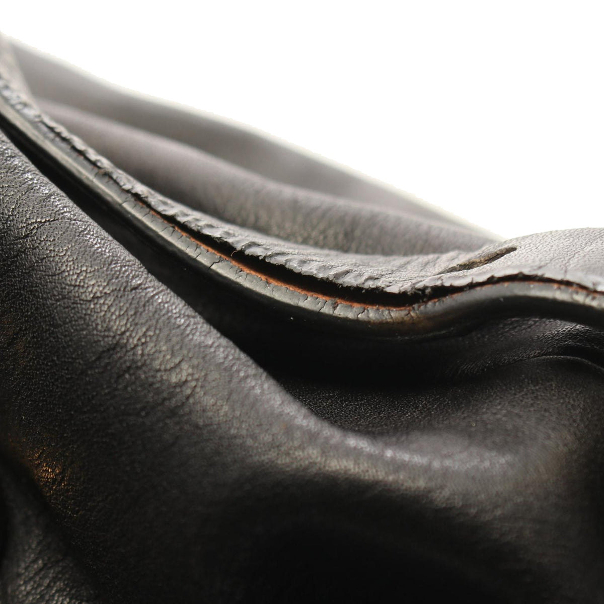 Prada Vitello Daino Satchel — Black